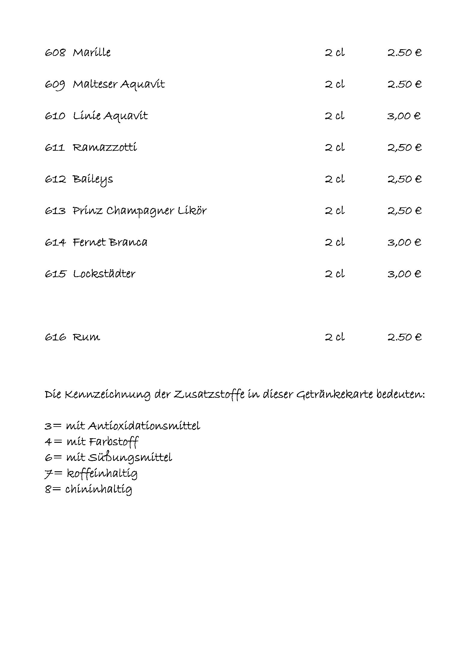 Speisekarte Kurhotel Waldschlößchen in Bad Gandersheim, Seite 9