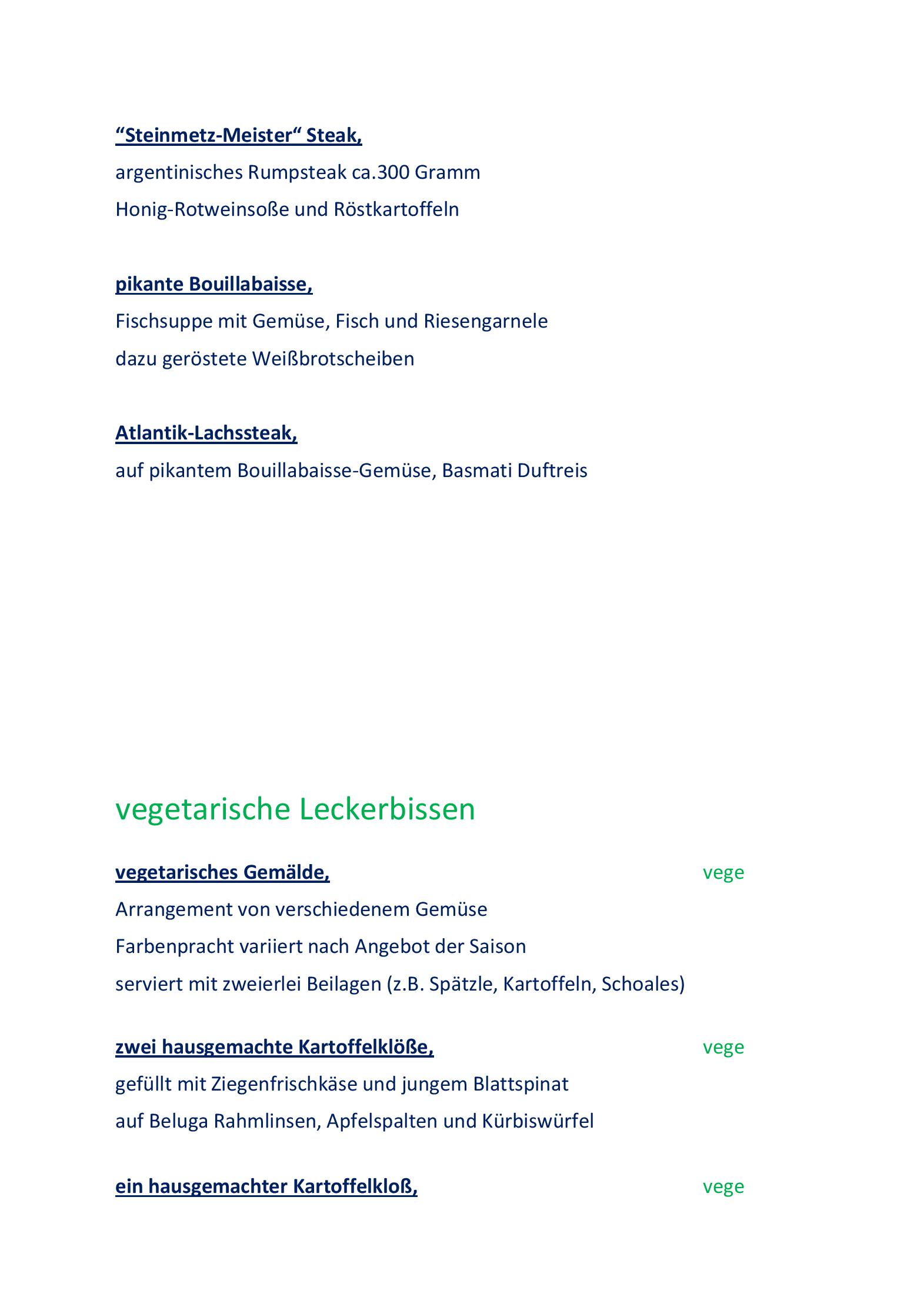 Speisekarte Restaurant Graacher Tor in Bernkastel-Kues, Seite 7