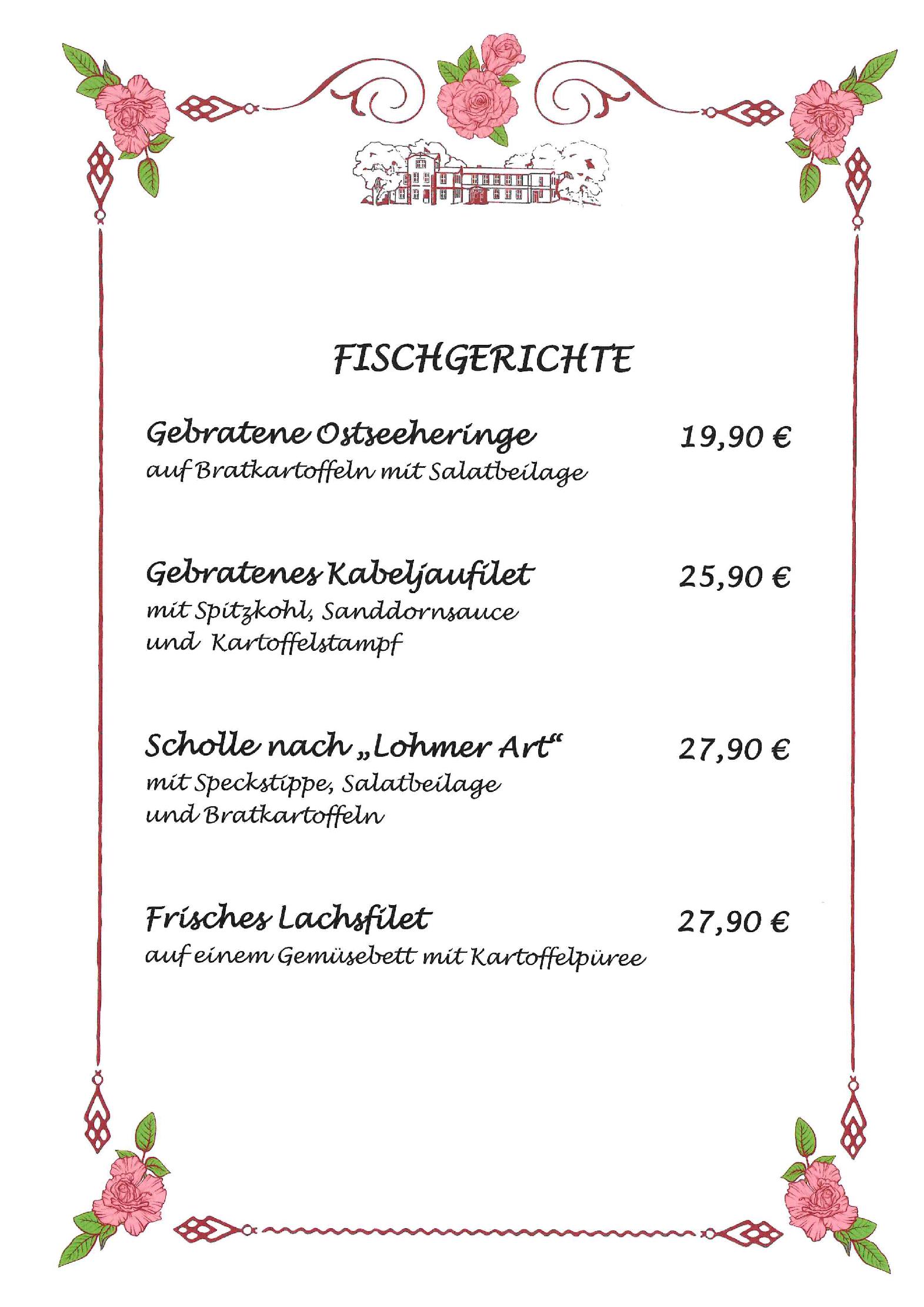 Speisekarte Panorama Restaurant Lohme in Lohme, Seite 4