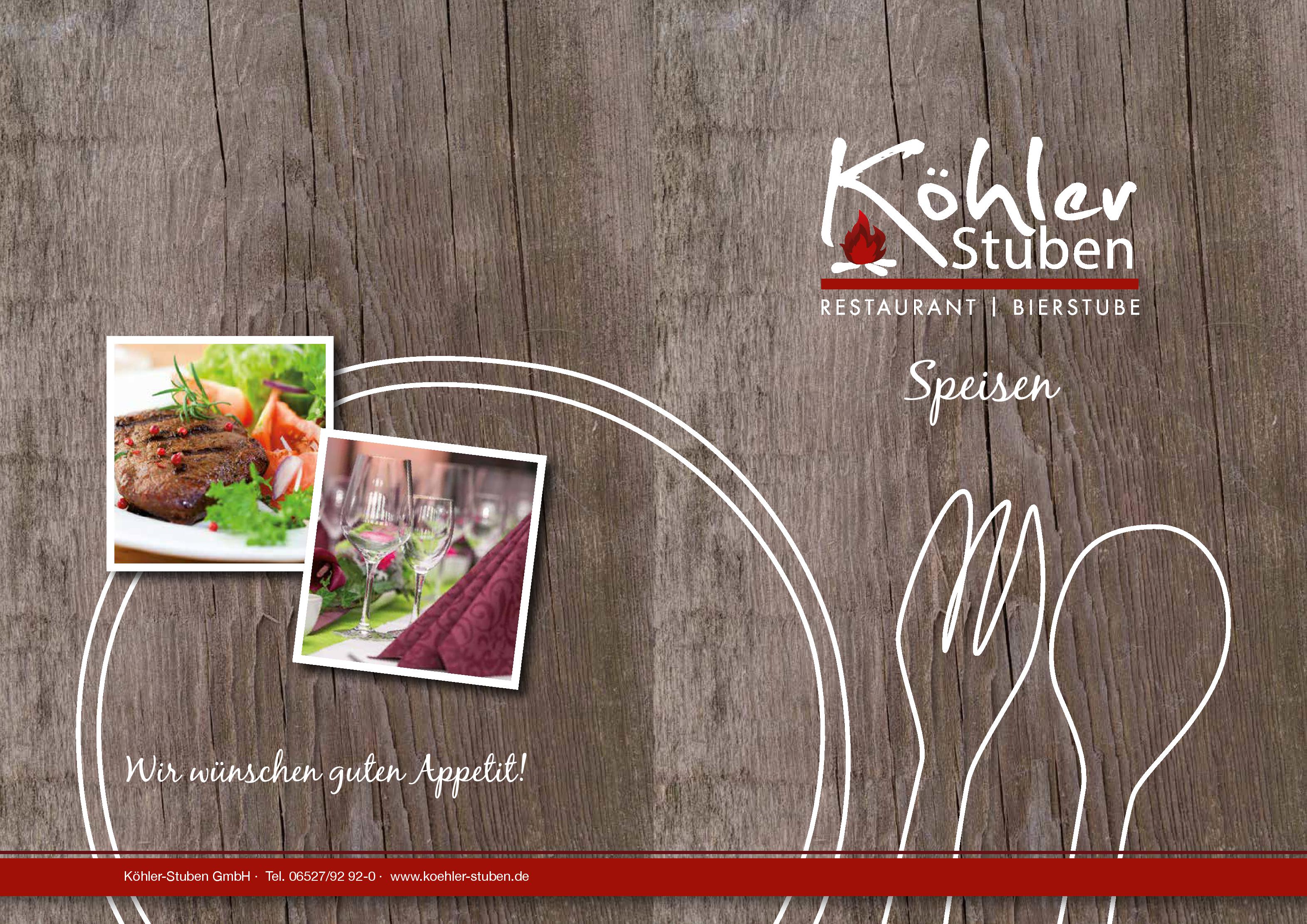 Speisekarte Köhler-Stuben GmbH in Oberweis , Seite 1