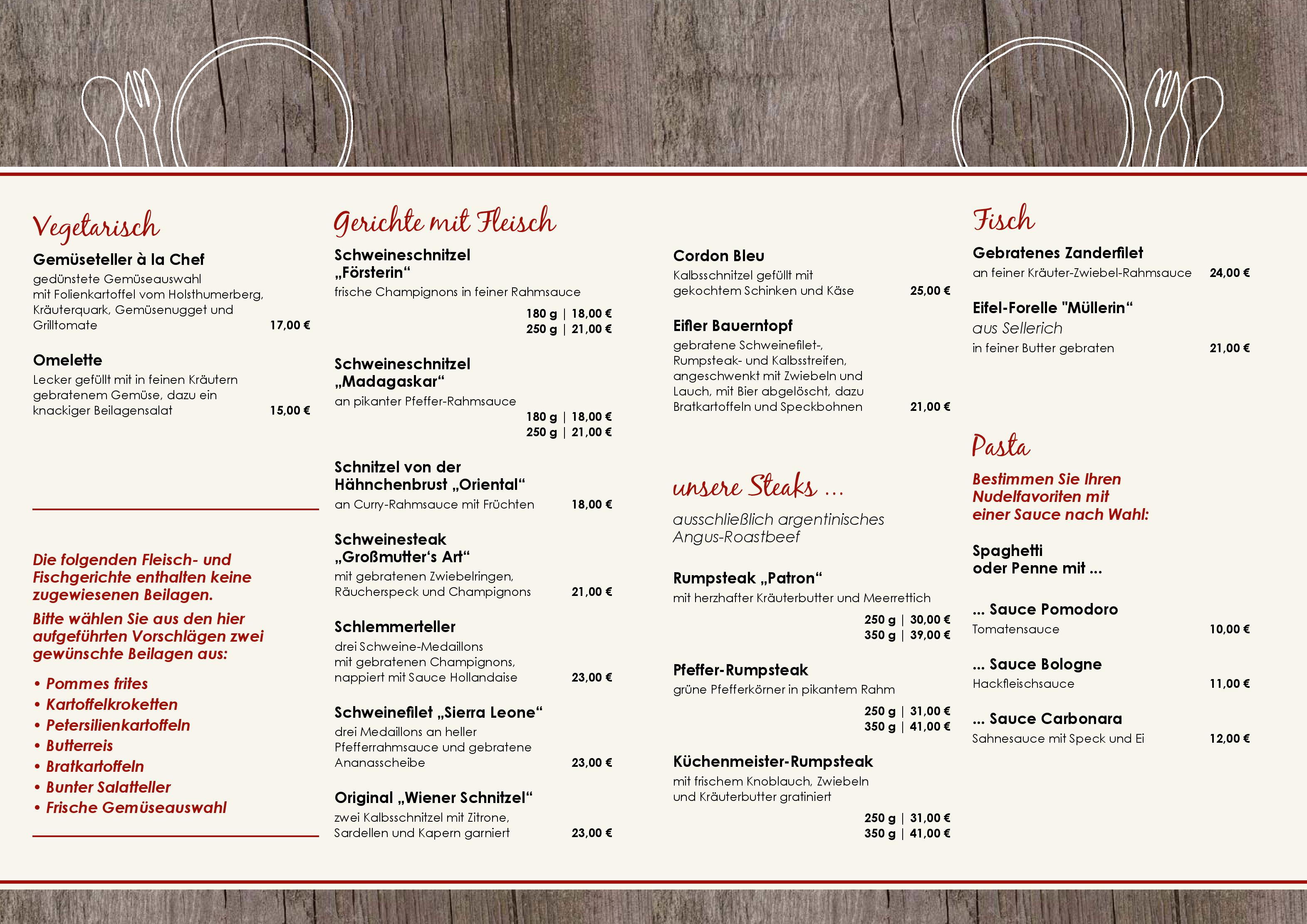 Speisekarte Köhler-Stuben GmbH in Oberweis , Seite 3