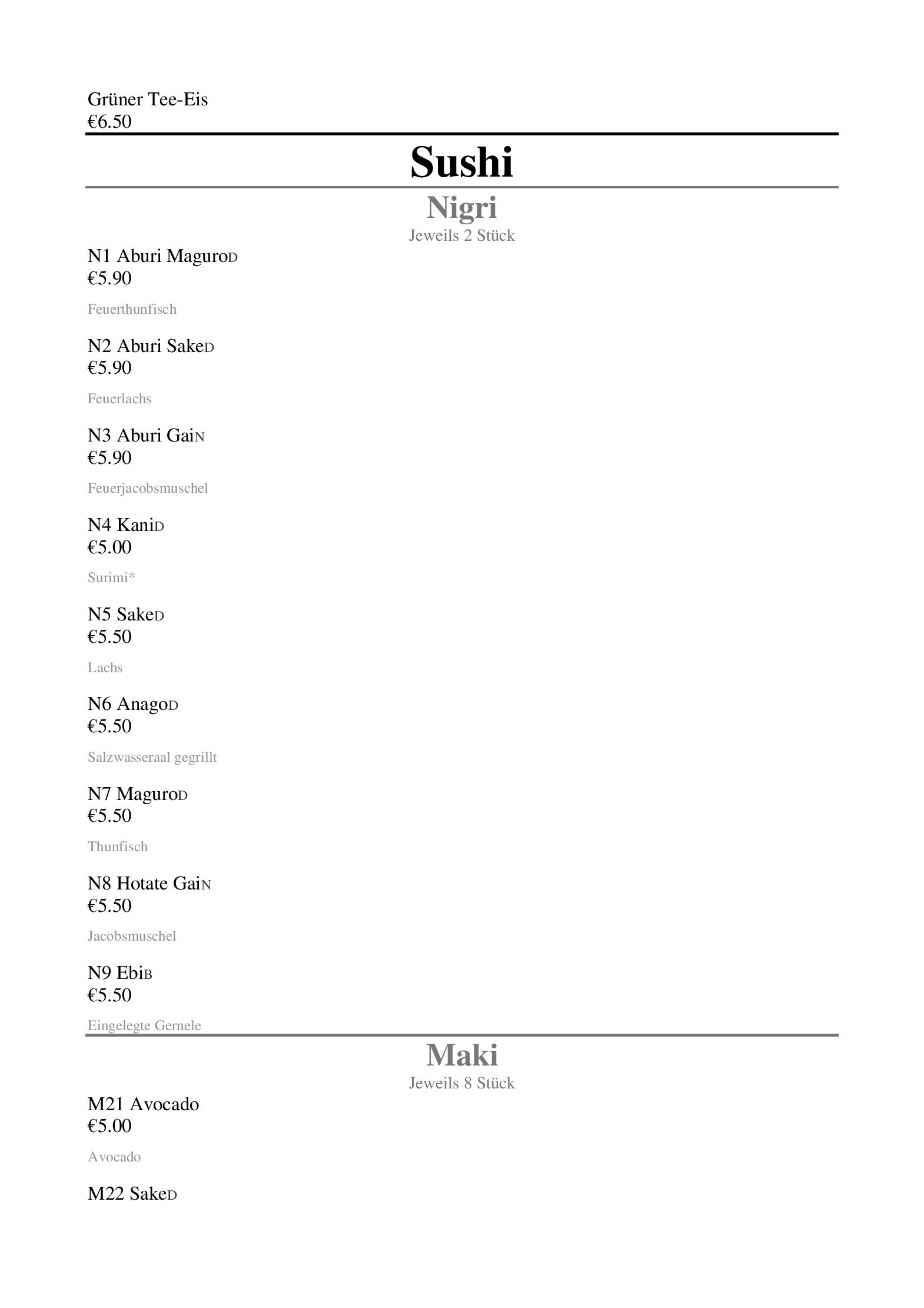 Speisekarte Restaurant Daydu in Mayen, Seite 6