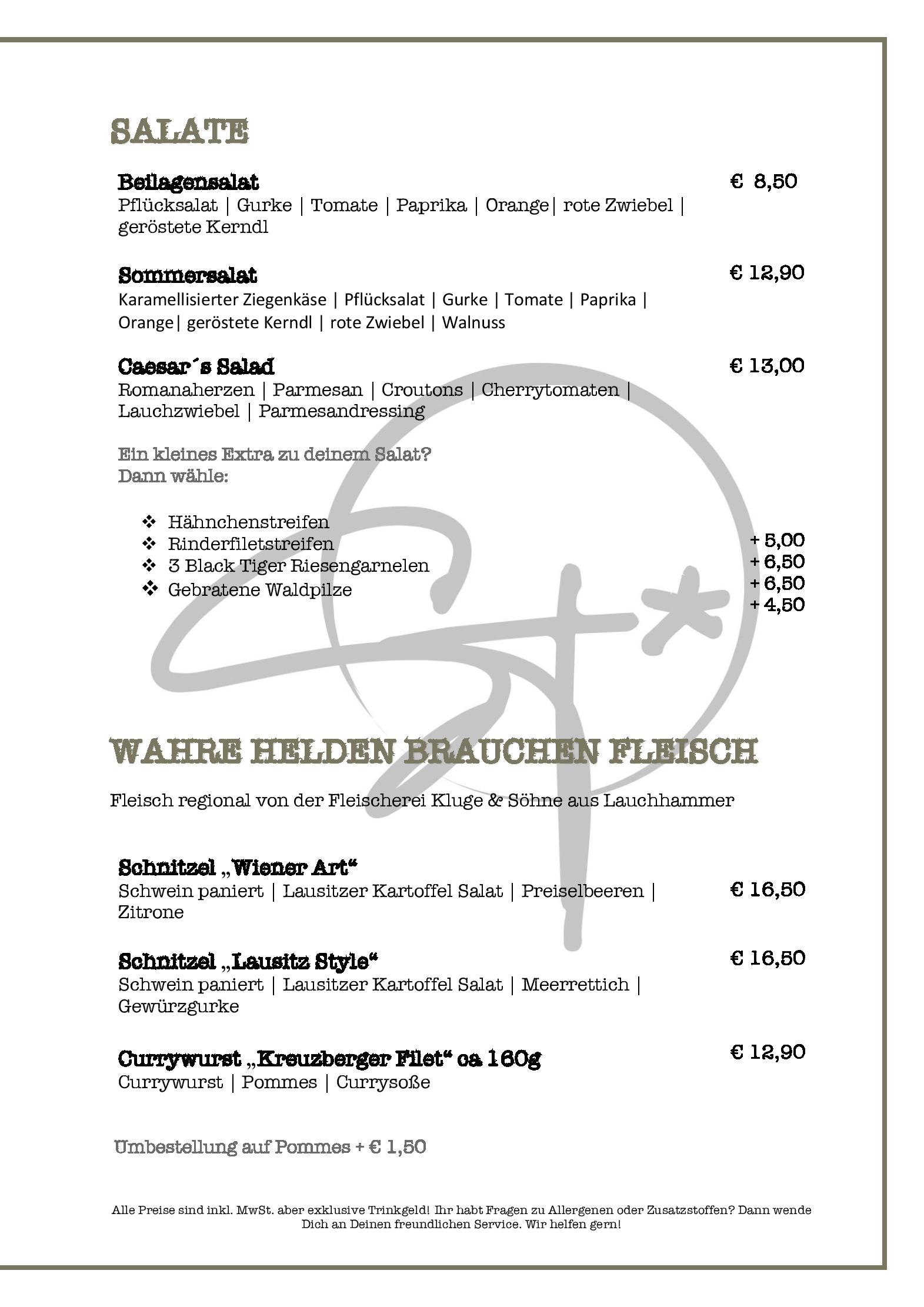 Speisekarte Seestern Restaurant in Senftenberg, Seite 2