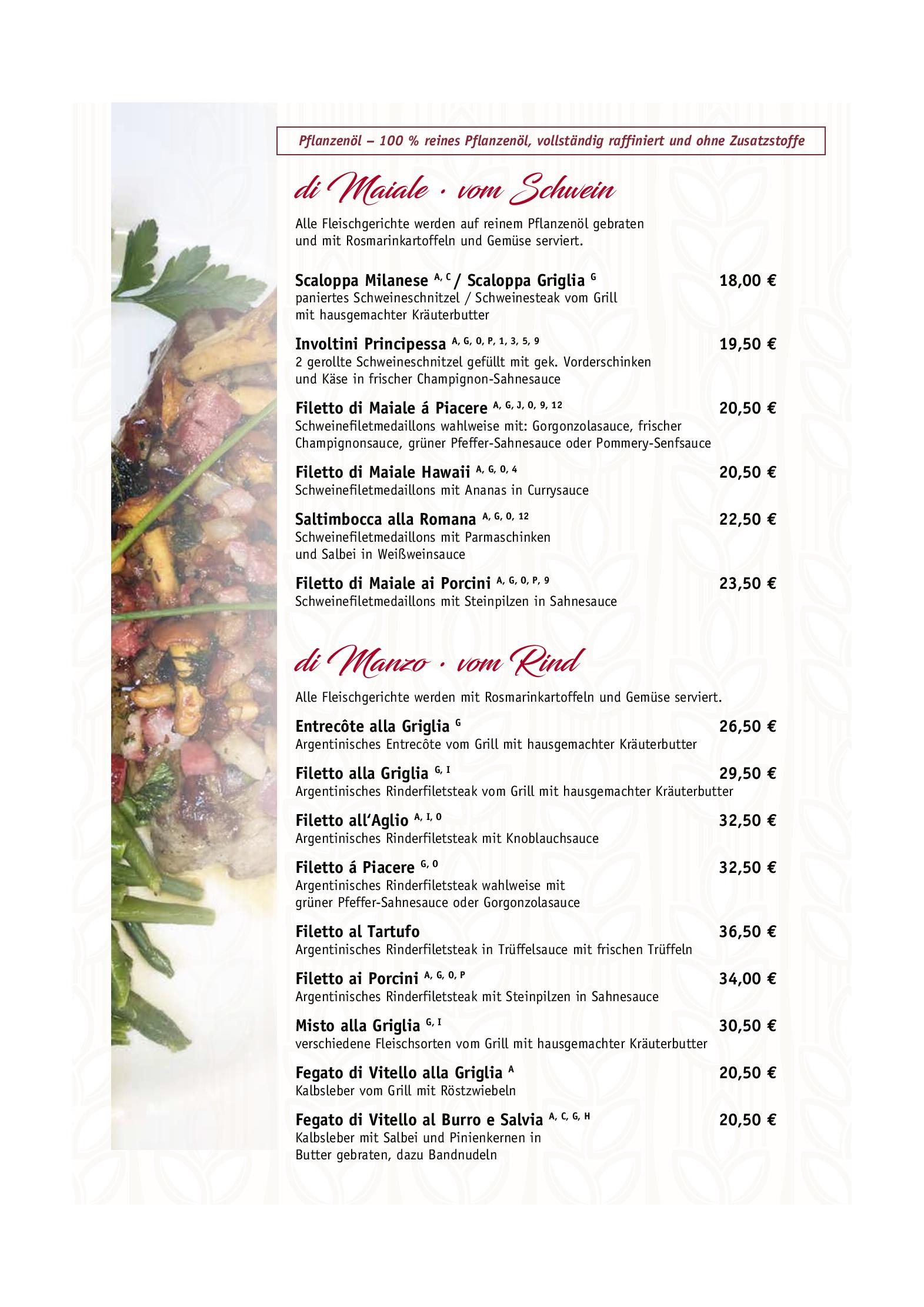 Speisekarte Trattoria La Terraza Gaststätte in Berlin, Seite 6