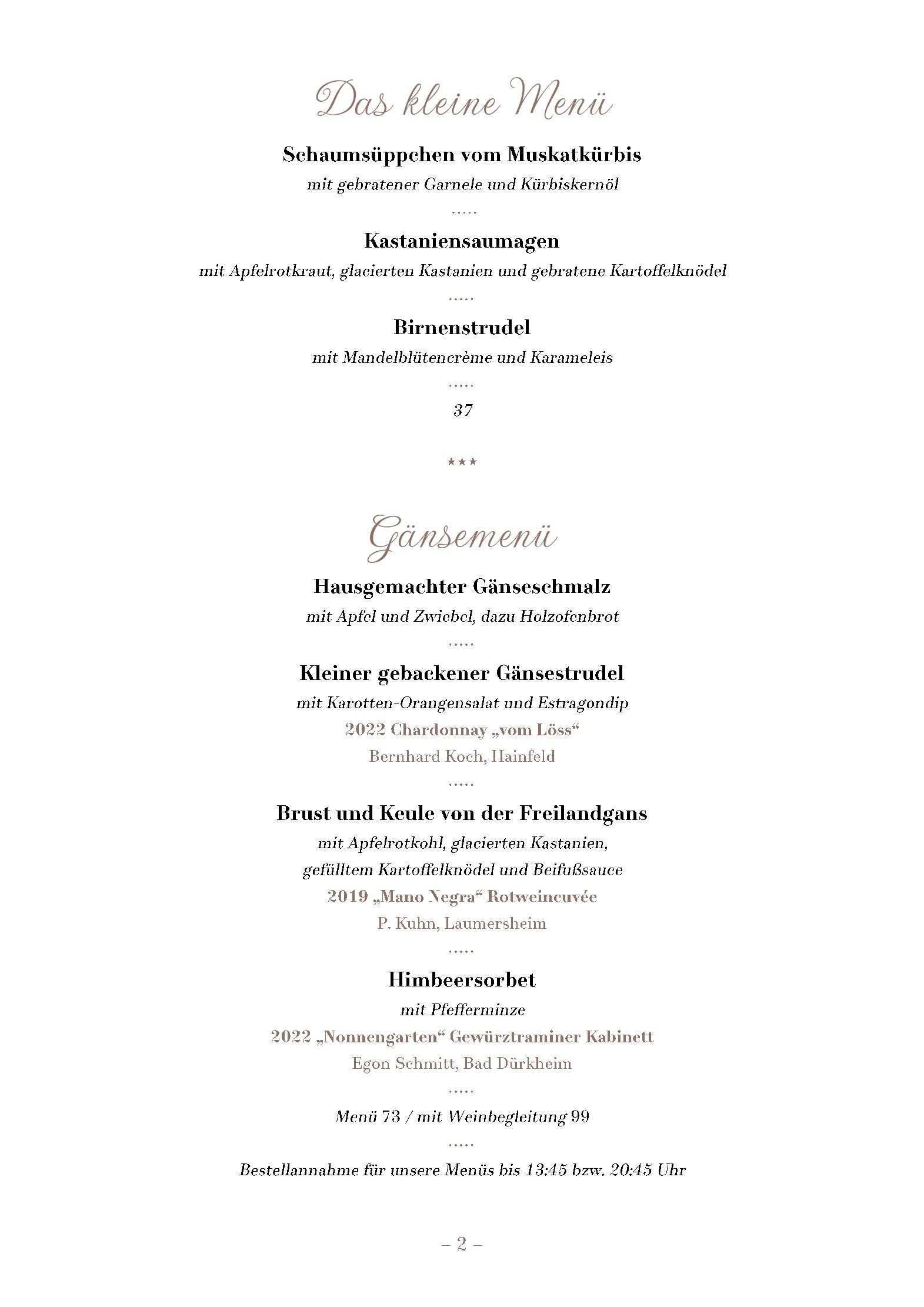Speisekarte St. Urban im Deidesheimer Hof in Deidesheim, Seite 6