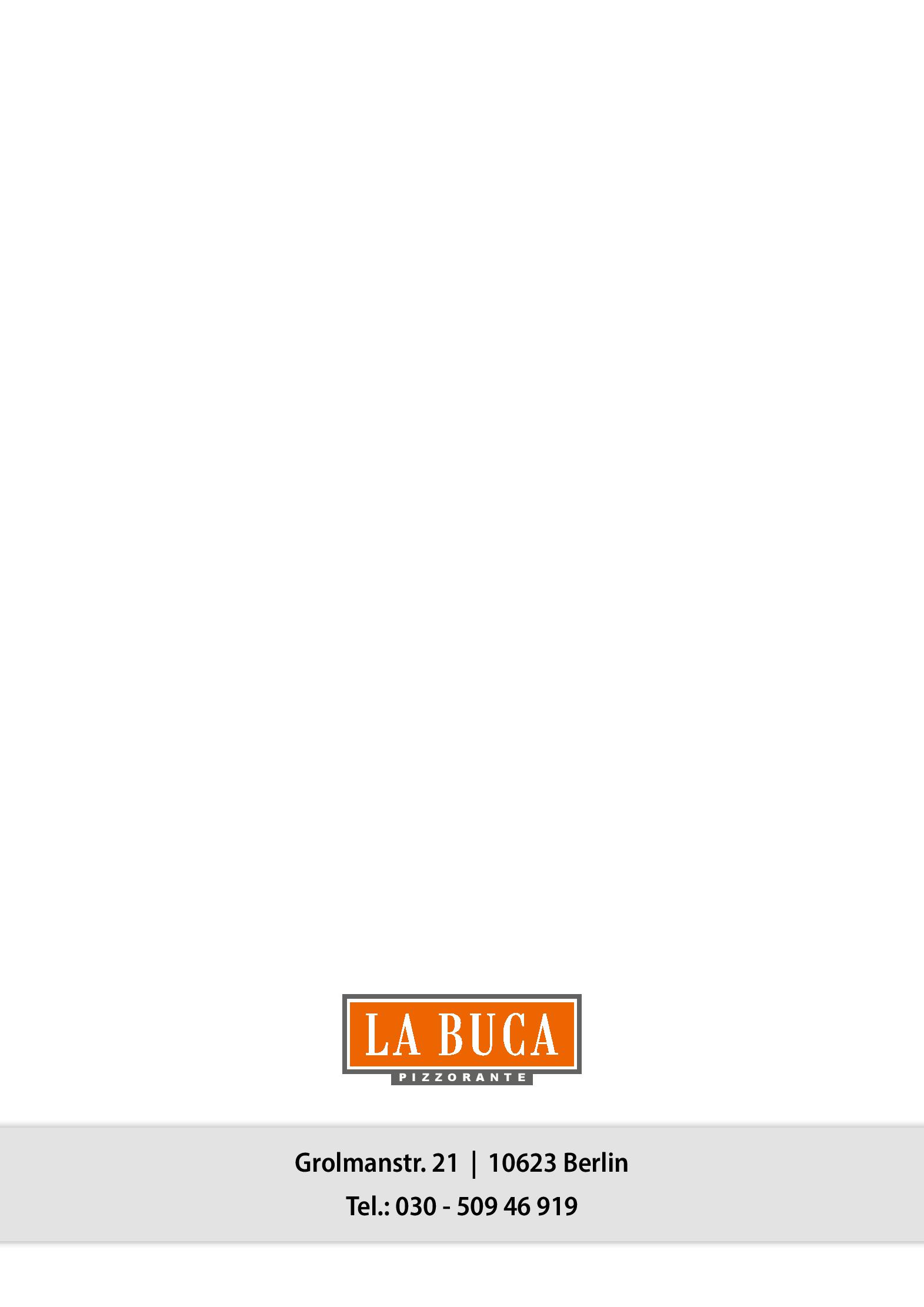 Speisekarte La Buca Pizzorante in Berlin, Seite 11