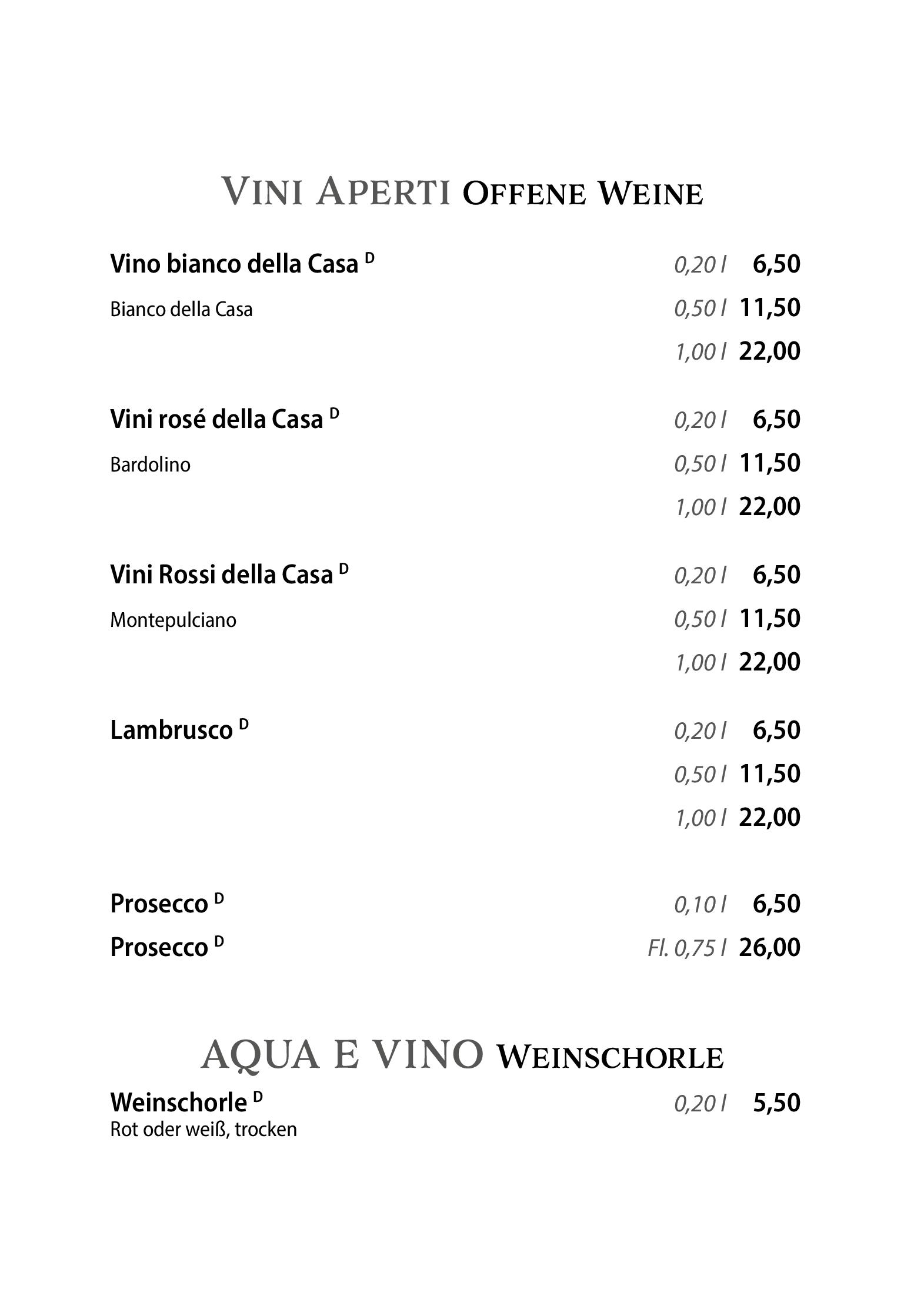 Speisekarte La Buca Pizzorante in Berlin, Seite 6