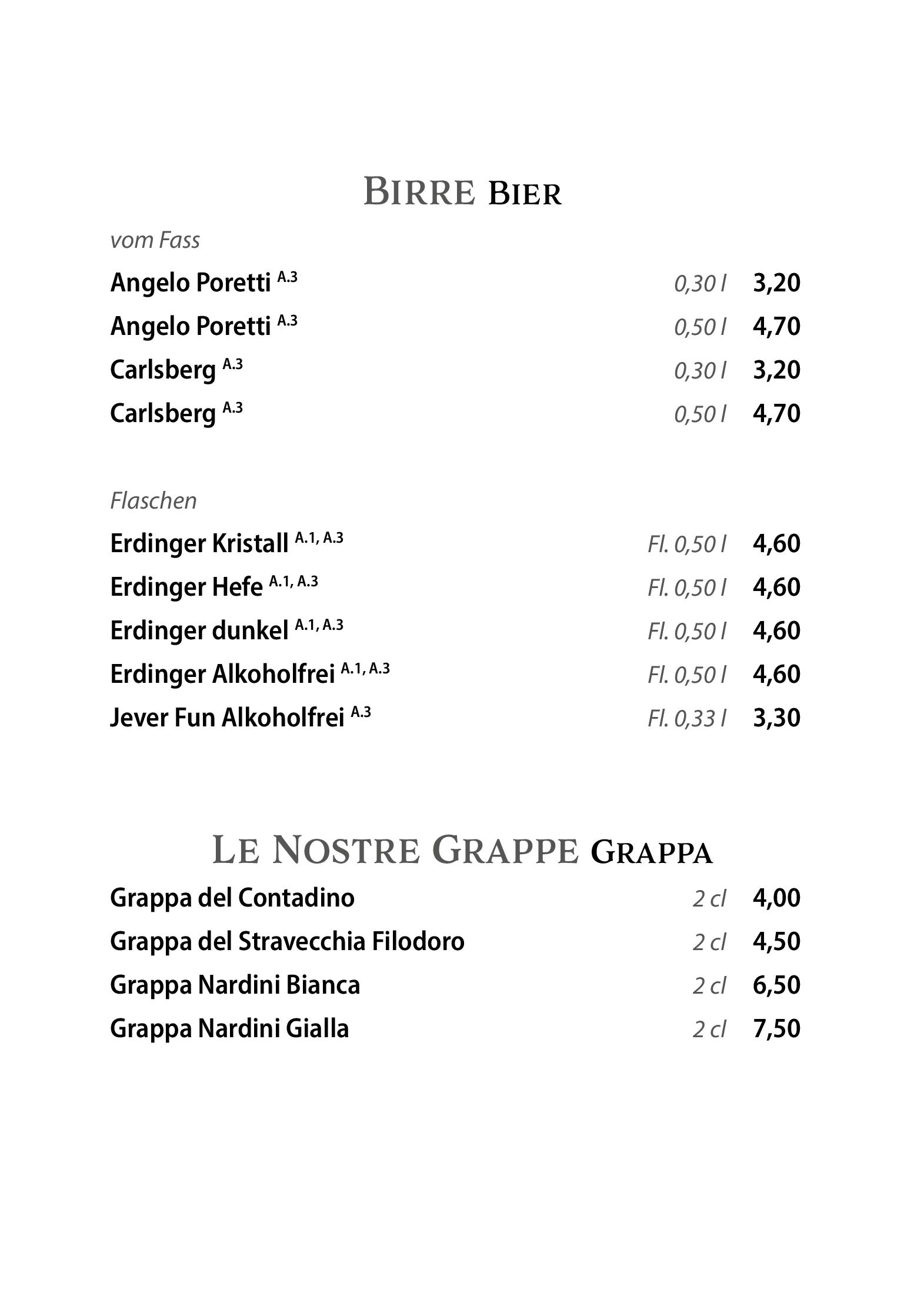 Speisekarte La Buca Pizzorante in Berlin, Seite 8