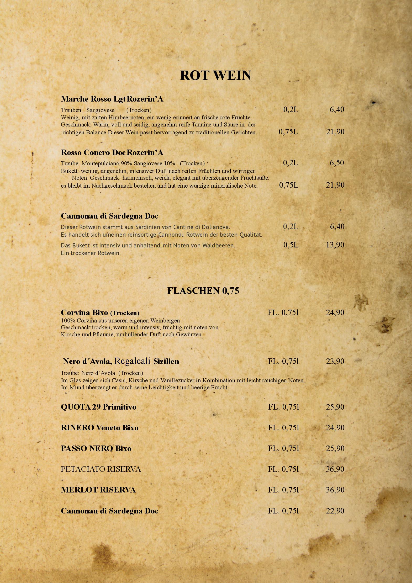 Speisekarte Duo ccino Ristorante in Buchholz in der Nordheide , Seite 9