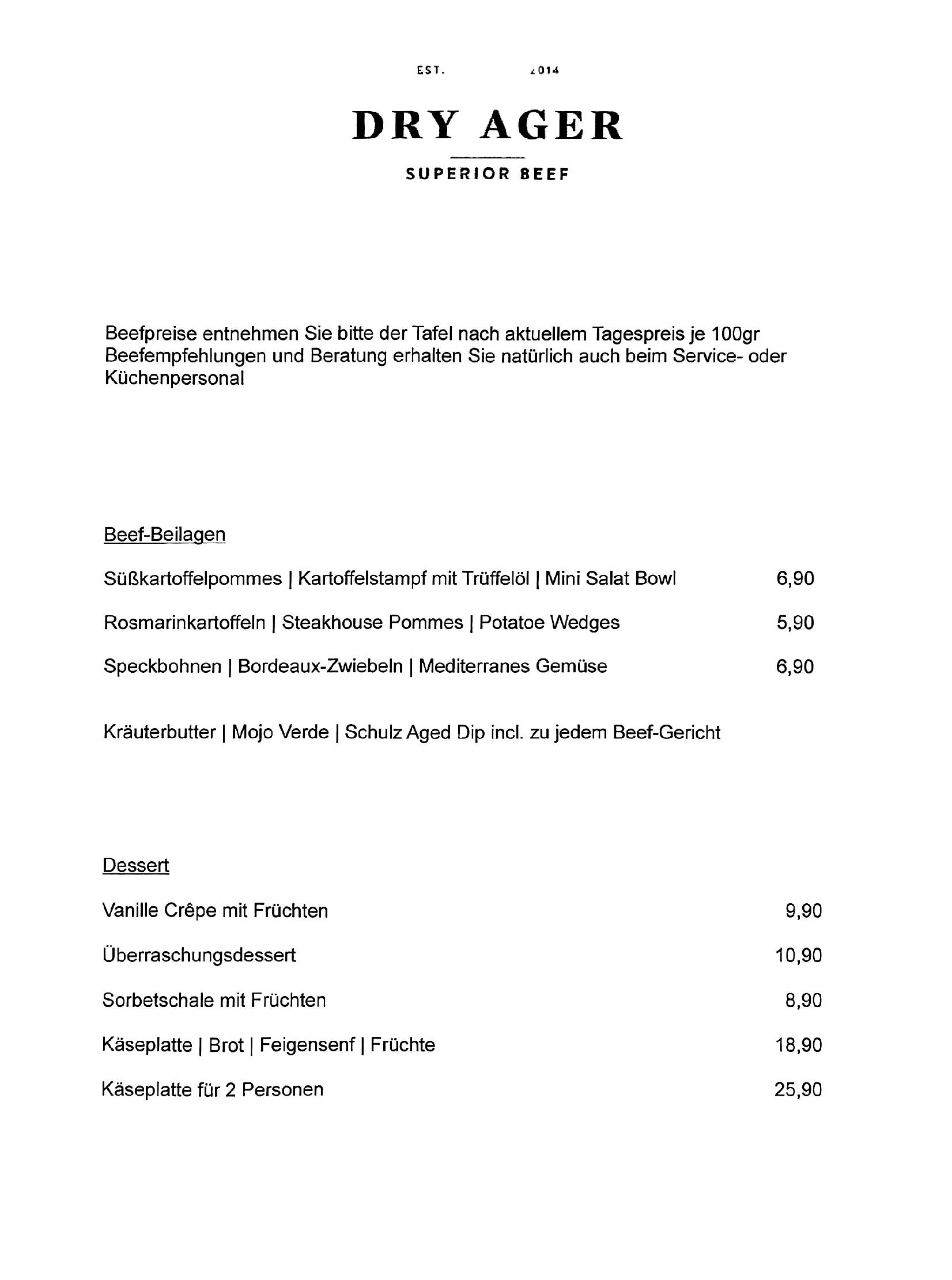 Speisekarte Feiern in Hannover Region in Neustadt, Seite 1