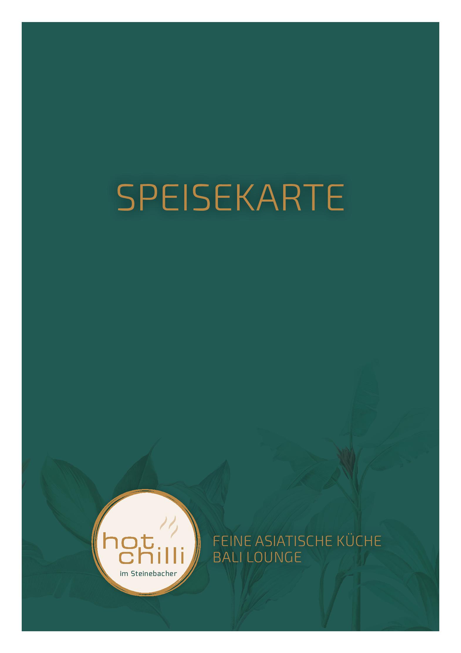 Speisekarte Hot Chilli im Steinebacher in Wörthsee, Seite 1