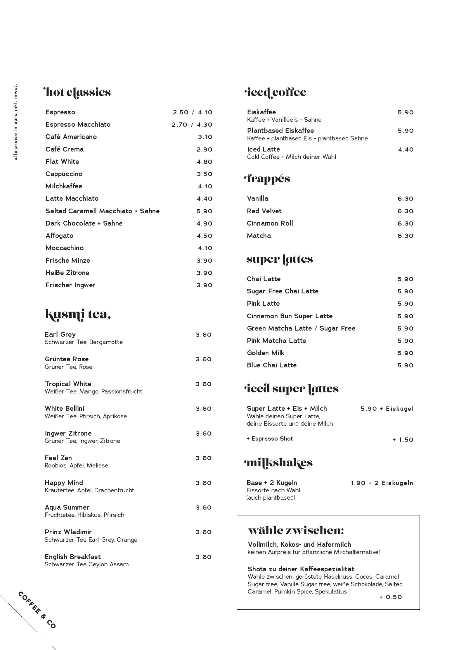 Speisekarte YAM Cafe & Deli in Recklinghausen, Seite 3