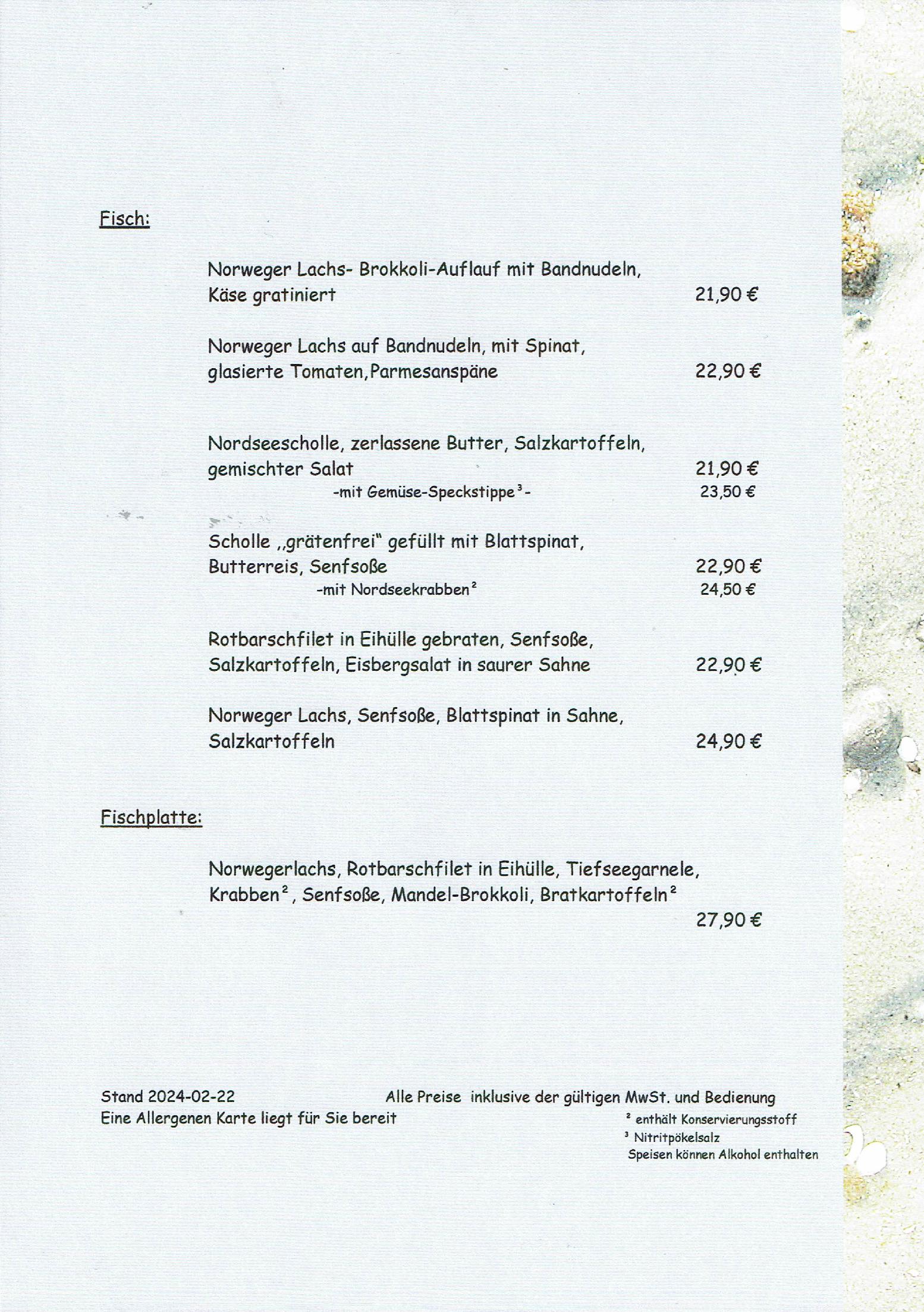 Speisekarte Die Friesenhalle in Bredstedt, Seite 3