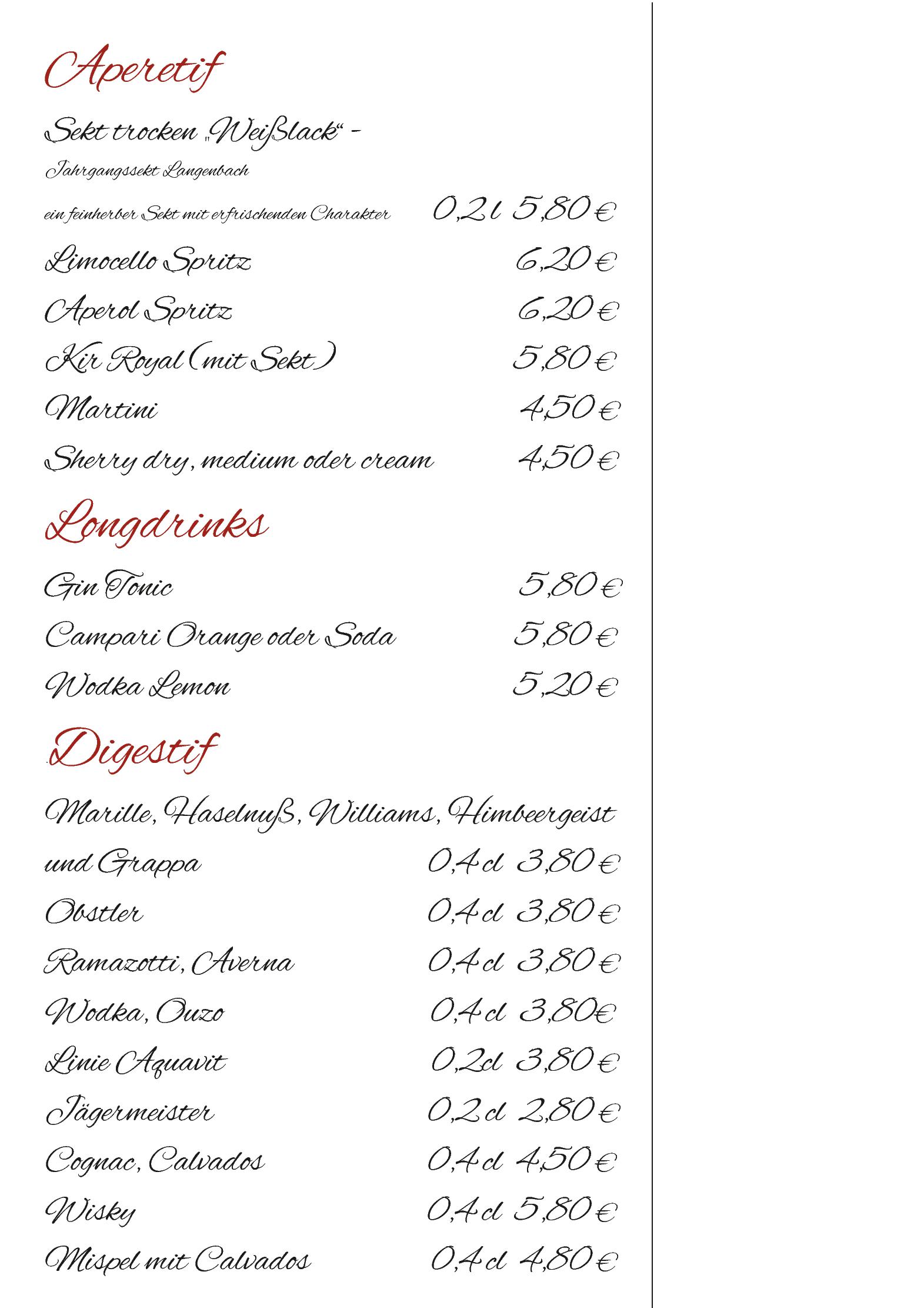 Speisekarte Tollus Restaurant in Limeshain, Seite 2