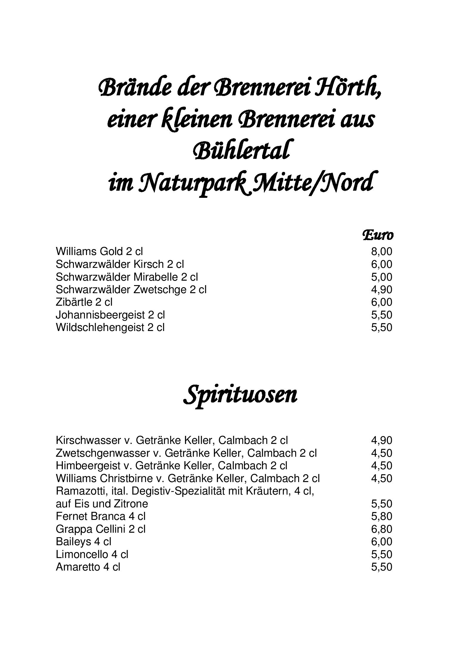 Speisekarte Sommerbergblick in Bad Wildbad, Seite 11