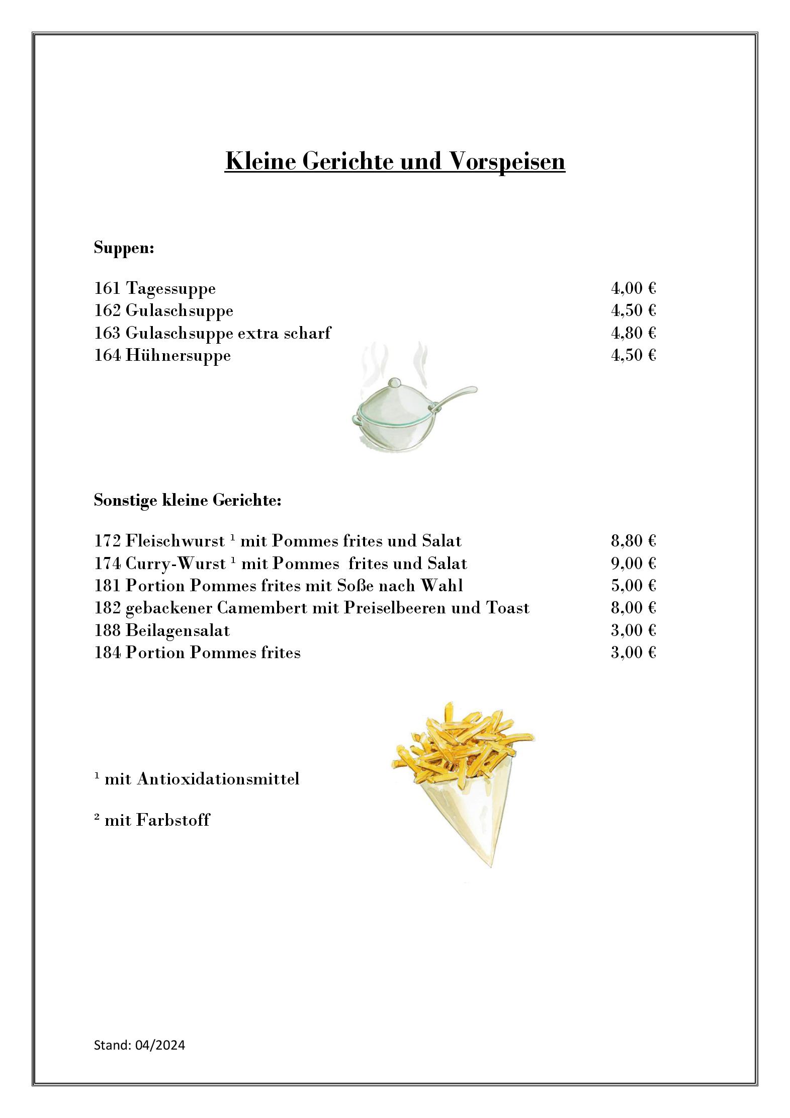 Speisekarte Weiperfelder Hof in Waldsolms, Seite 4