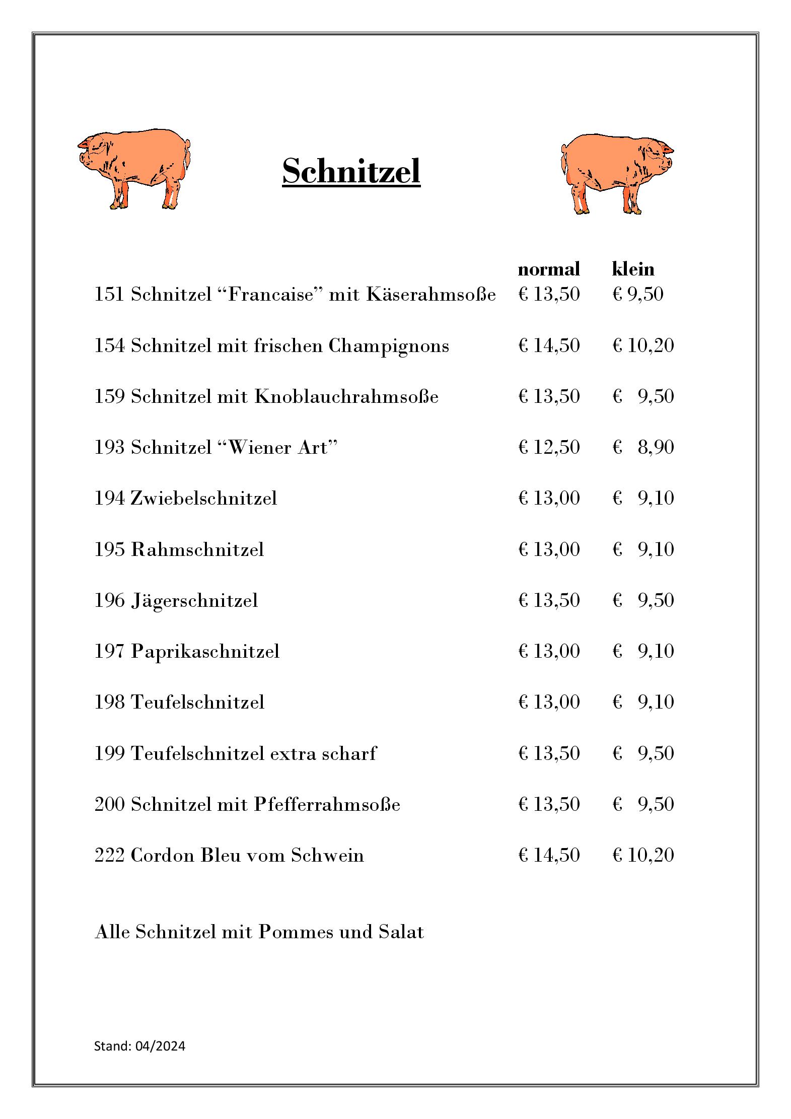 Speisekarte Weiperfelder Hof in Waldsolms, Seite 5