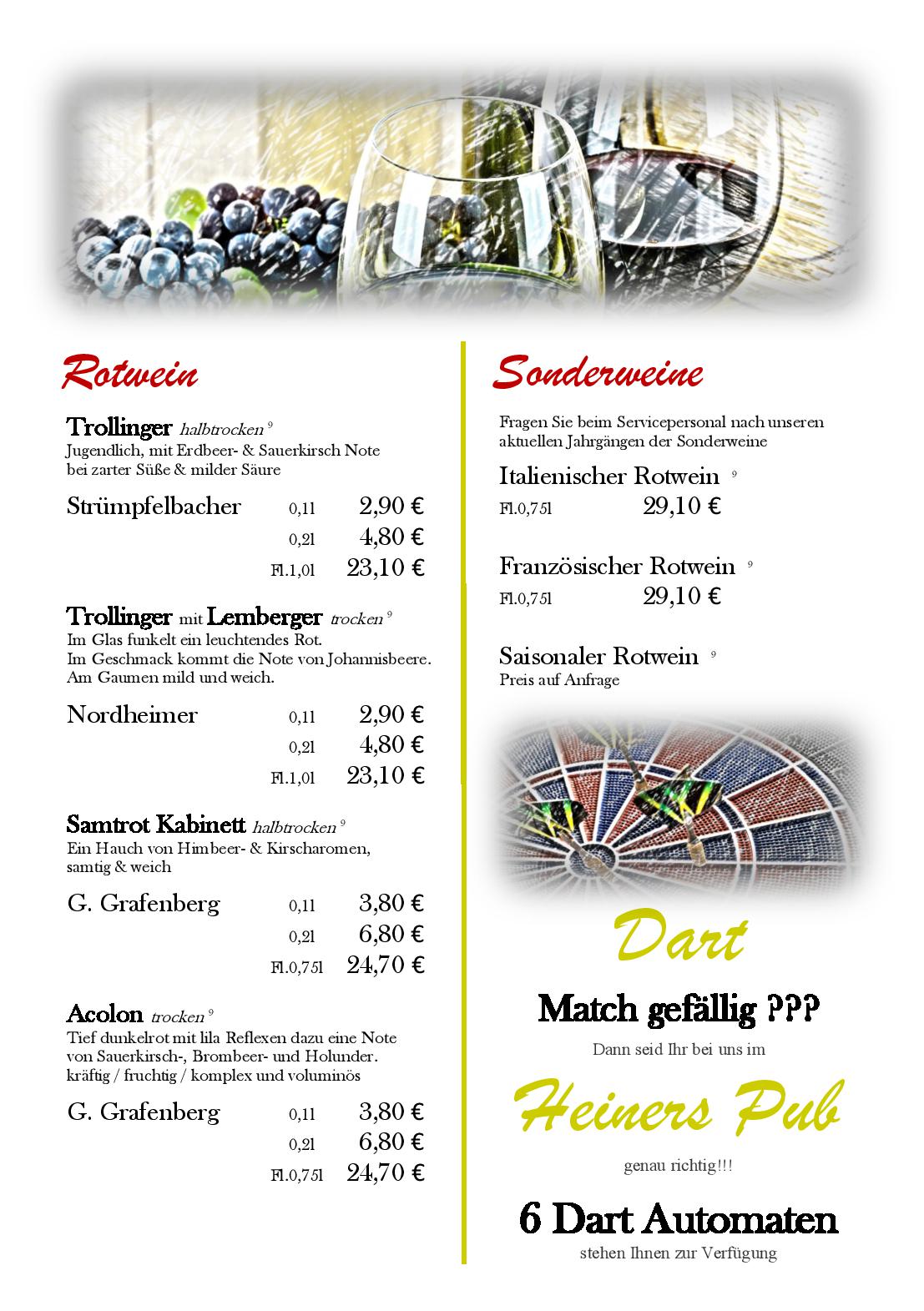 Speisekarte Hotel - Restaurant Sonneck in Schwaebisch Hall, Seite 27