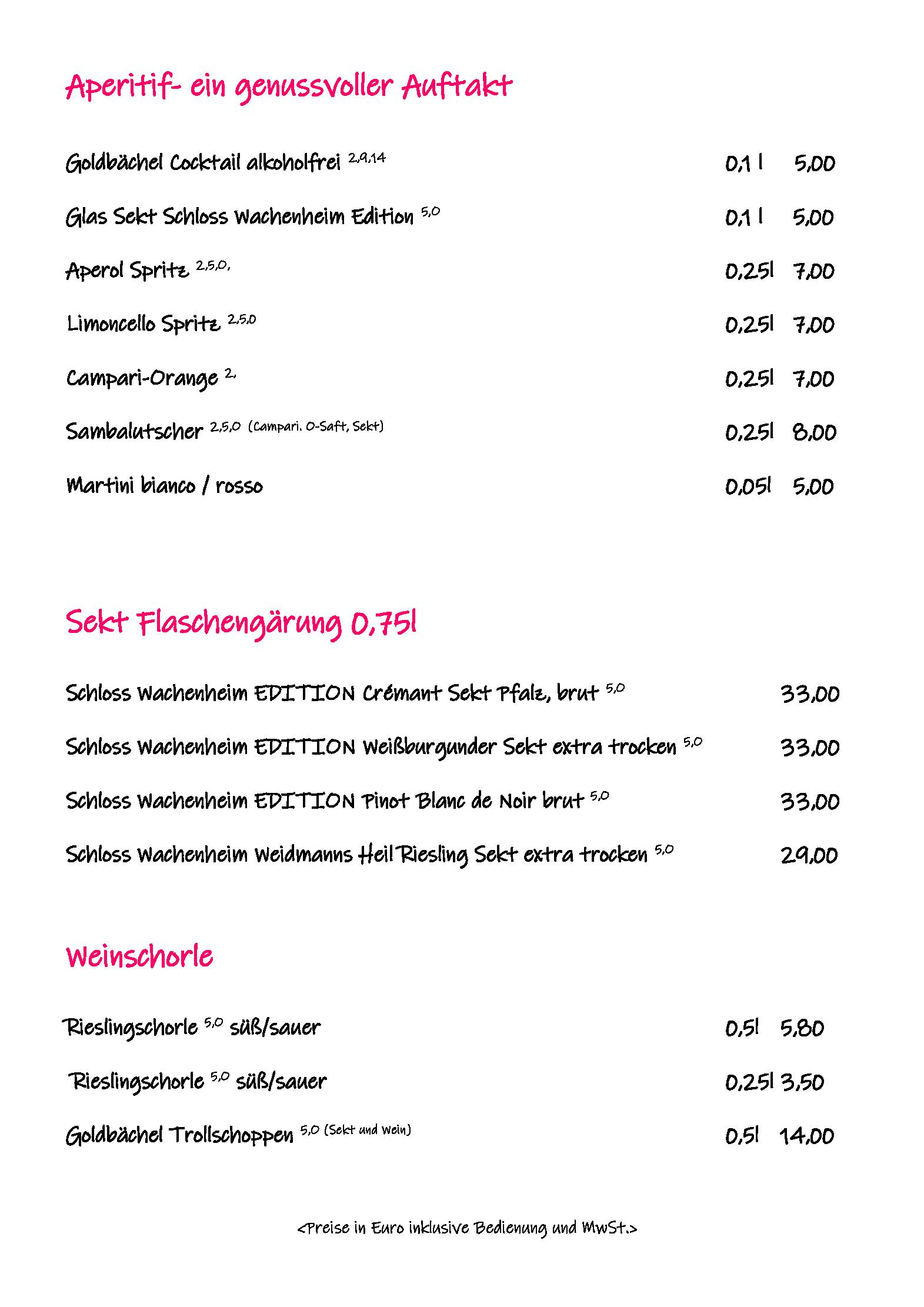 Speisekarte Goldbächel in Wachenheim an der Weinstraße, Seite 5