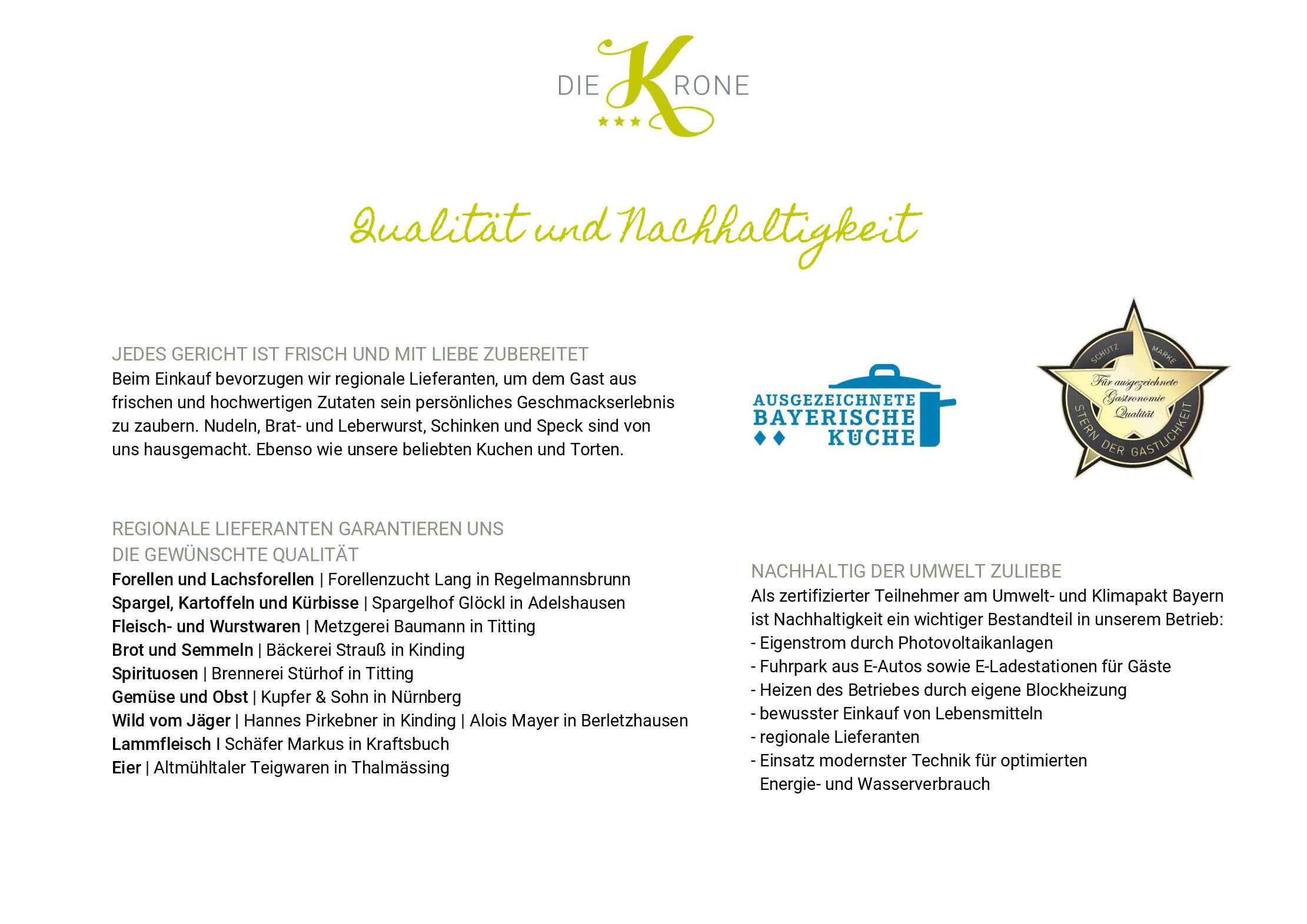 Speisekarte DIE KRONE in Kinding, Seite 2