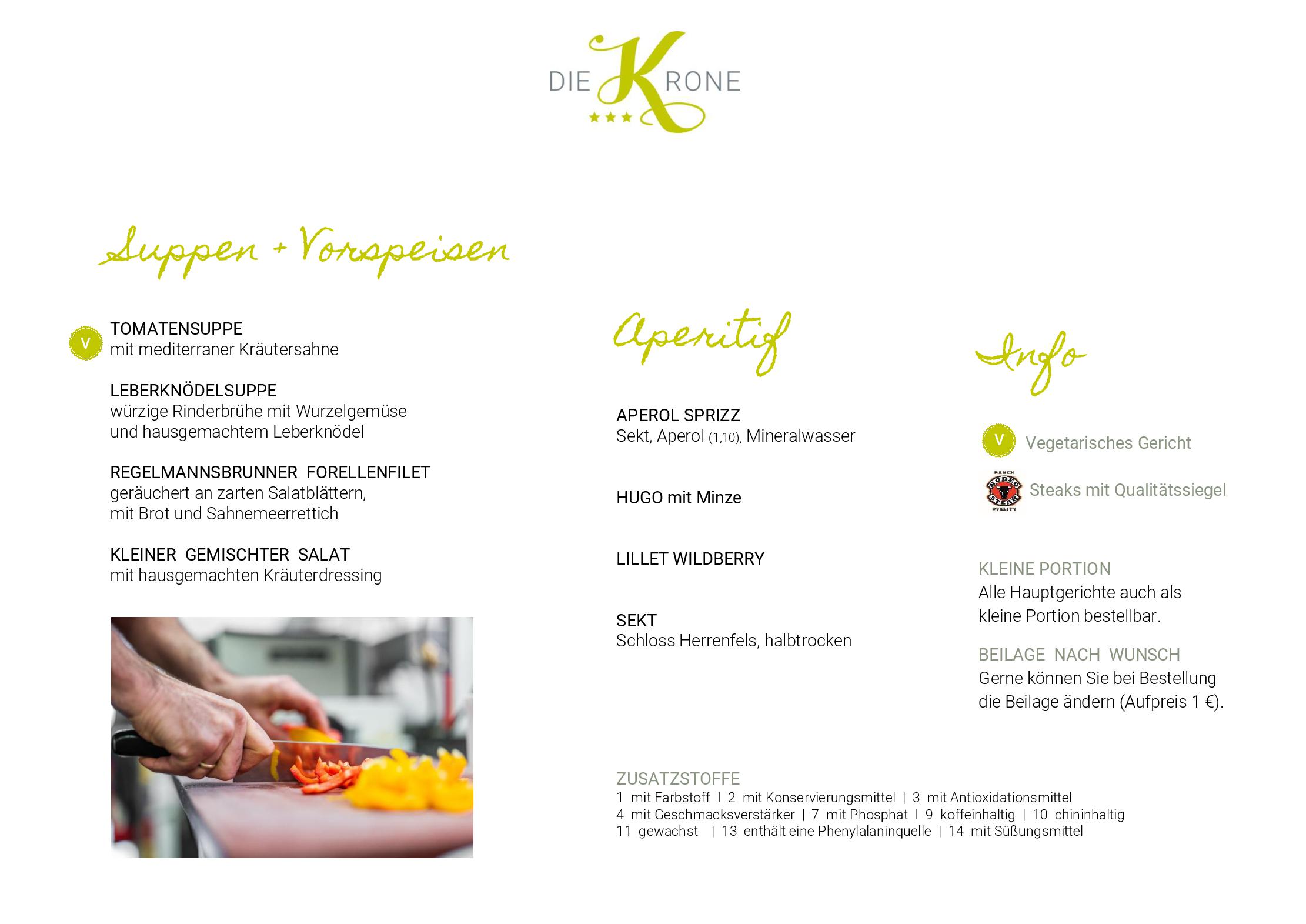 Speisekarte DIE KRONE in Kinding, Seite 3