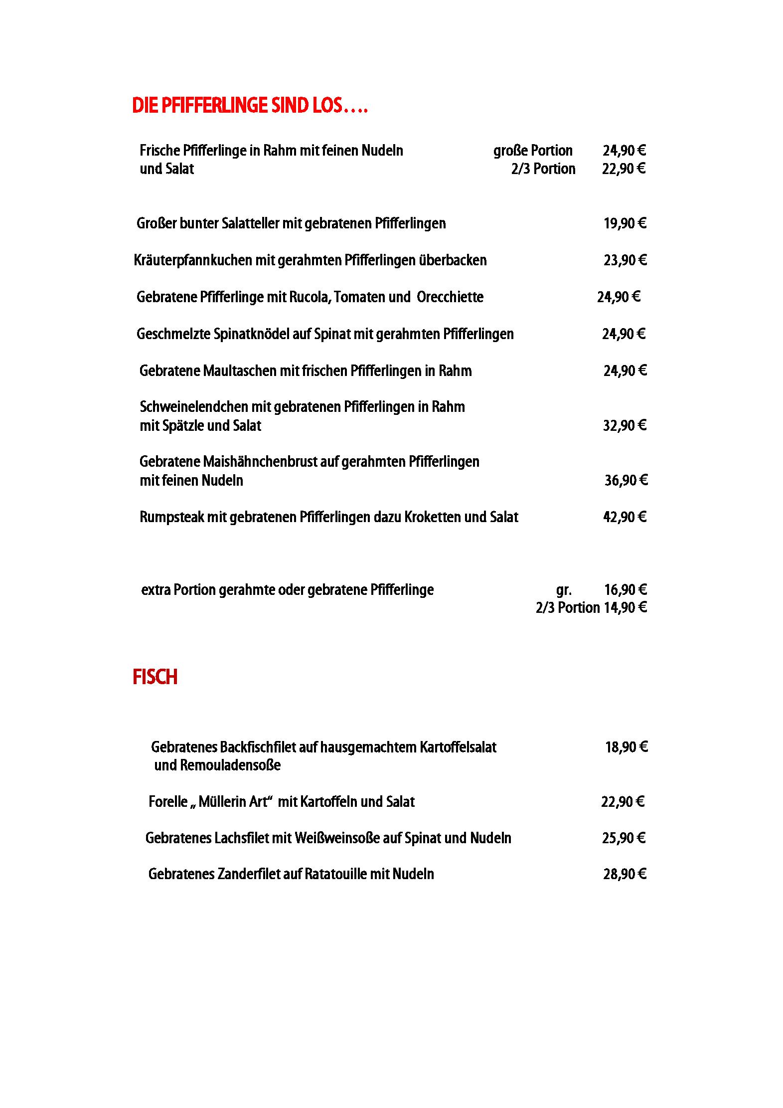 Speisekarte Hotel Schwan in Wertheim, Seite 5