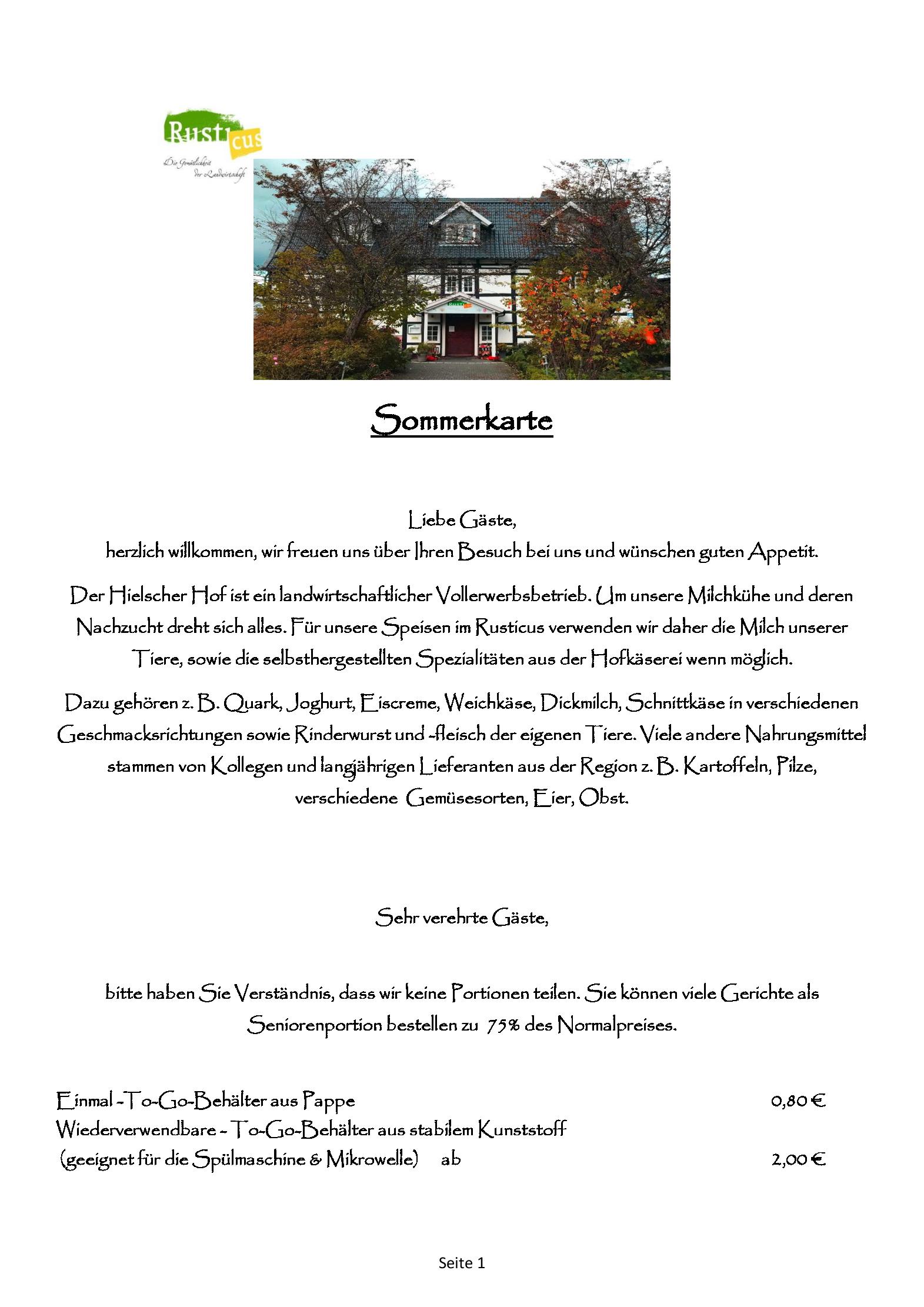 Speisekarte Rusticus in Leichlingen, Seite 11