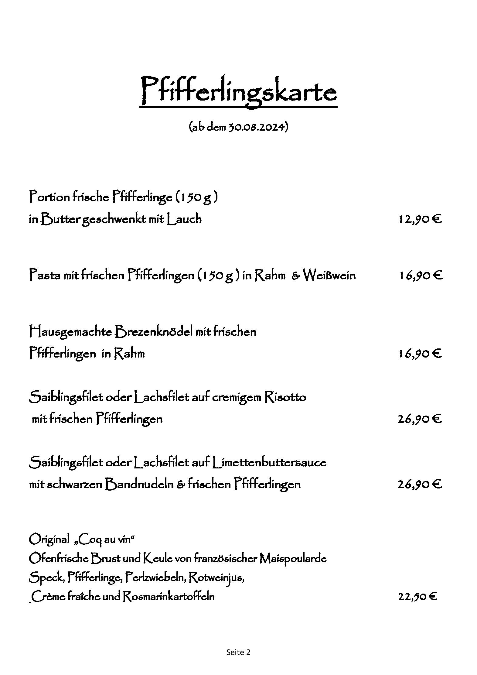 Speisekarte Rusticus in Leichlingen, Seite 12