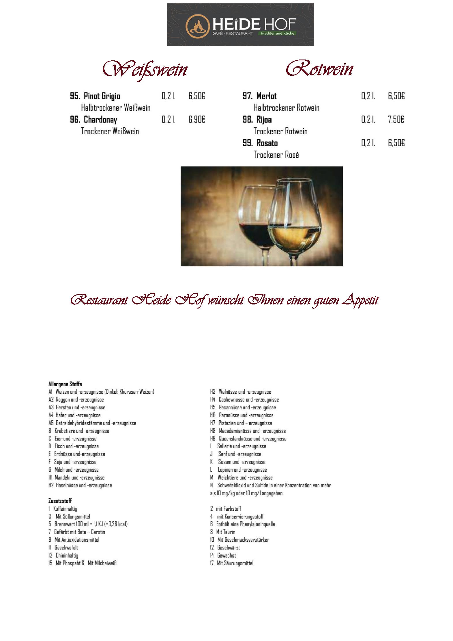 Speisekarte Restaurant Heide Hof in Kürten, Seite 8
