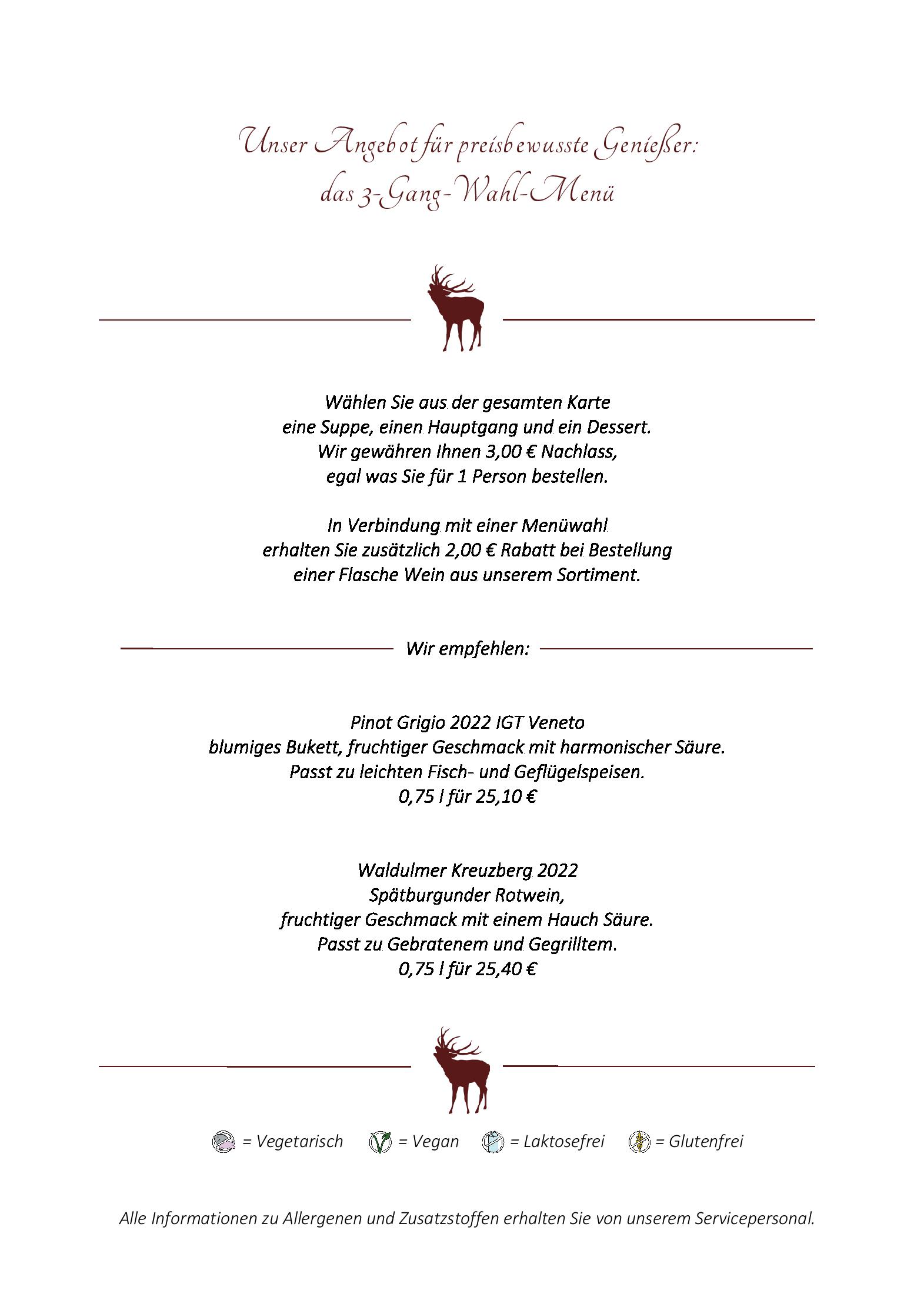 Speisekarte Wildpark-Restaurant Schwarze Berge in Rosengarten, Seite 12