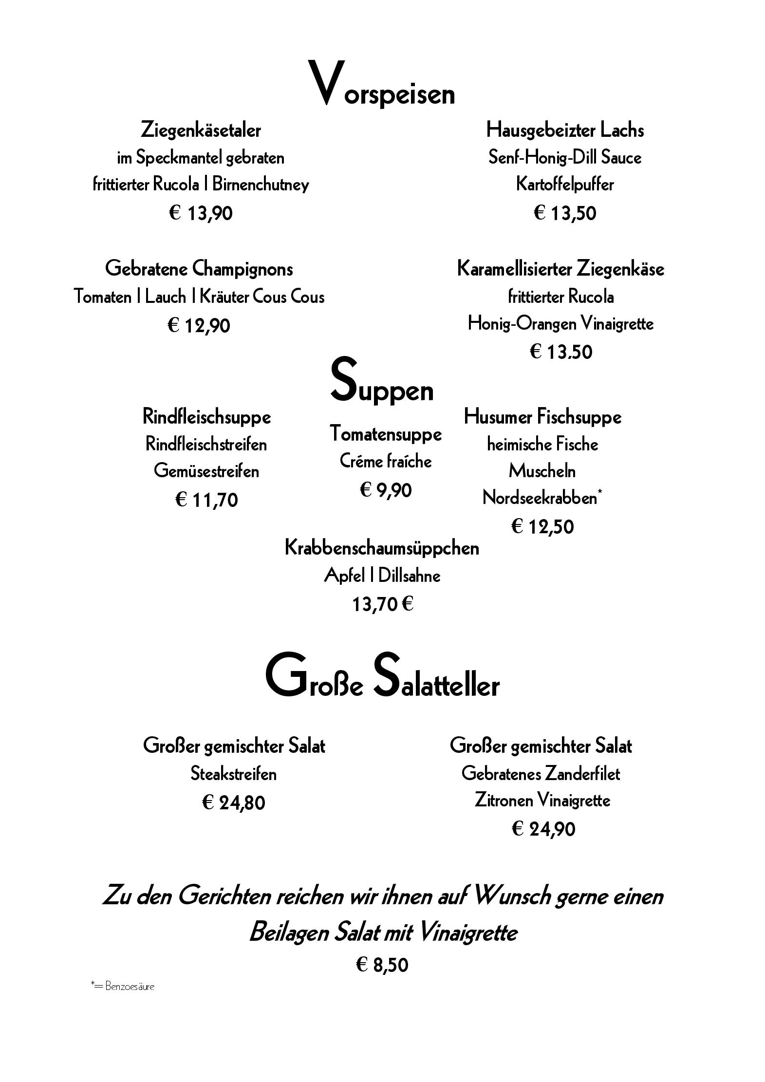 Speisekarte Dragseths Gasthof in Husum, Seite 2