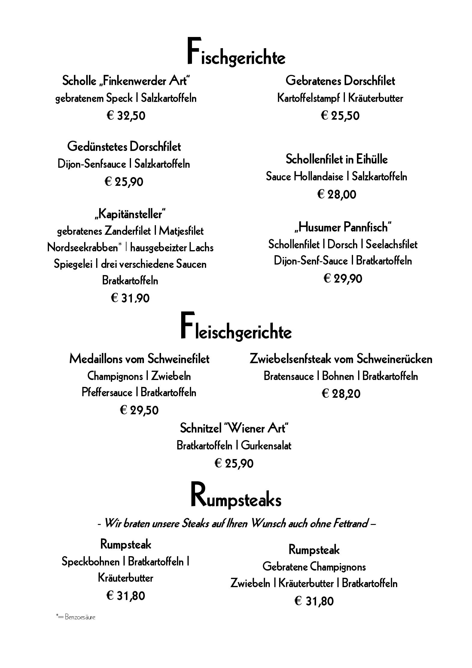 Speisekarte Dragseths Gasthof in Husum, Seite 4