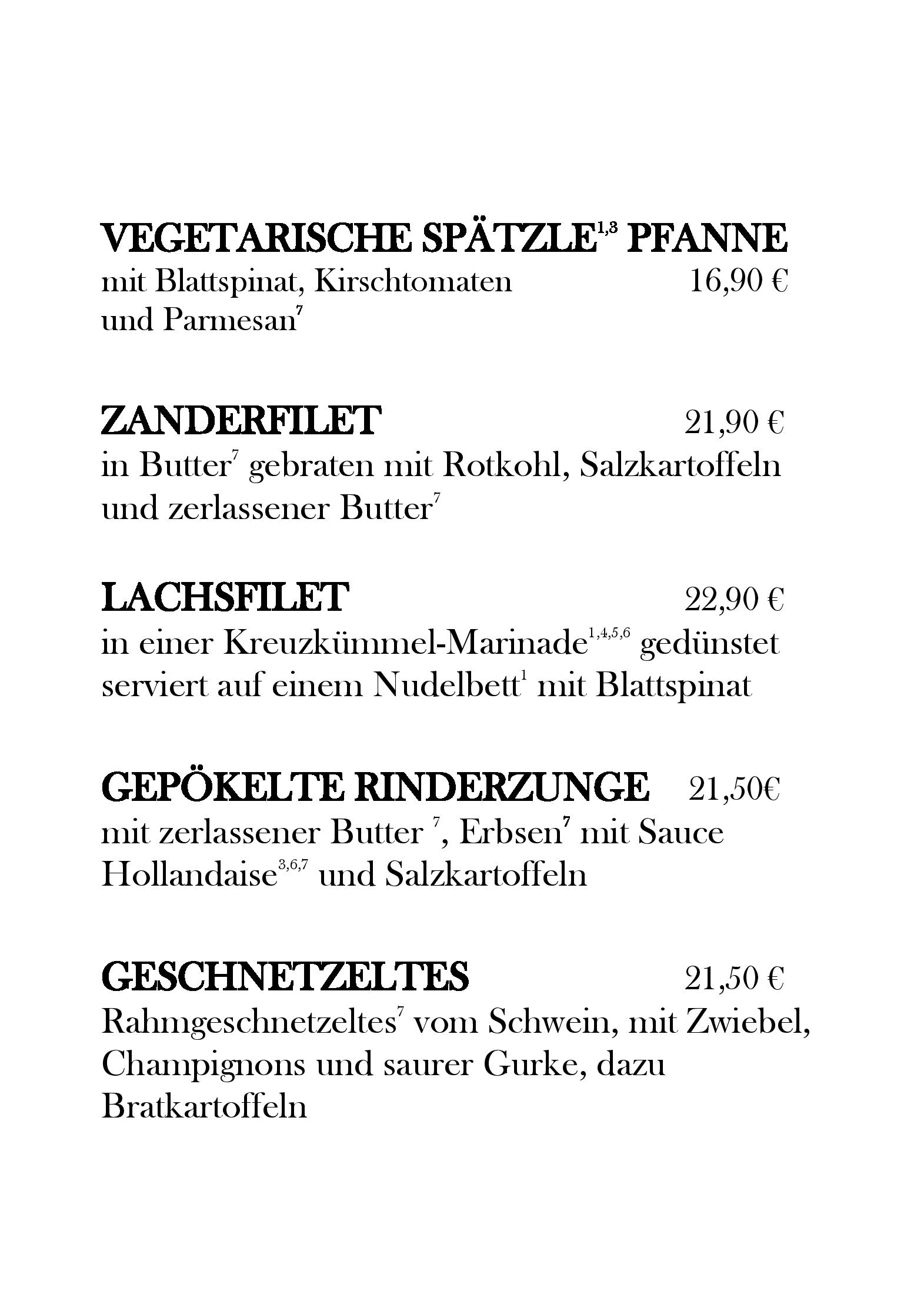 Speisekarte Zum Fürstenthal in Frauenstein, Seite 3
