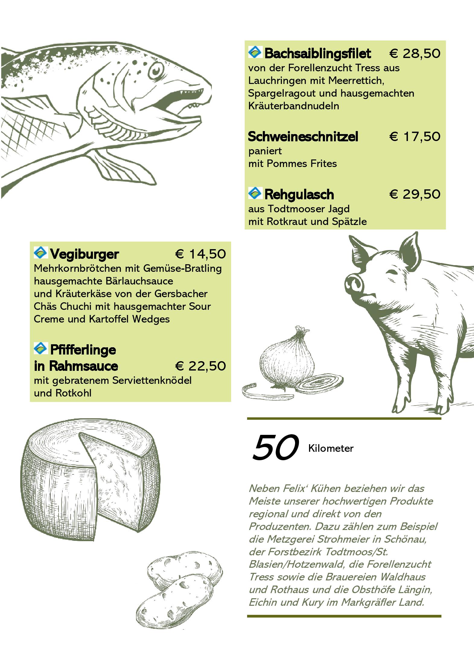 Speisekarte Rößle in Todtmoos, Seite 3