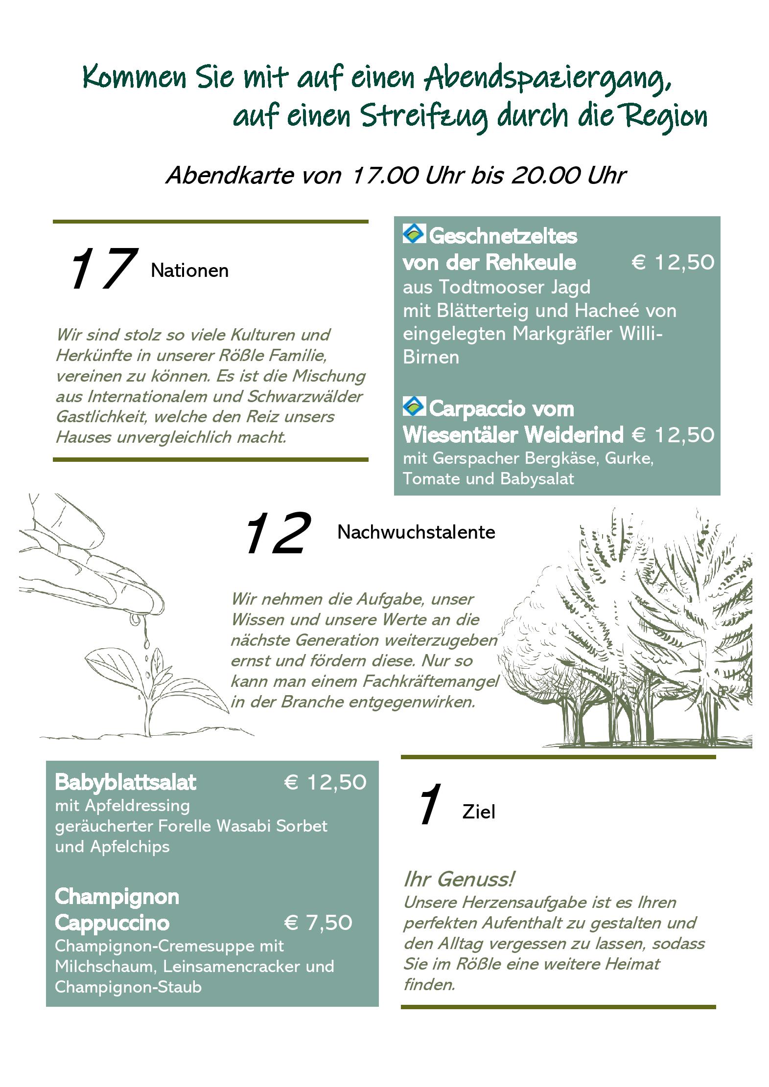 Speisekarte Rößle in Todtmoos, Seite 6