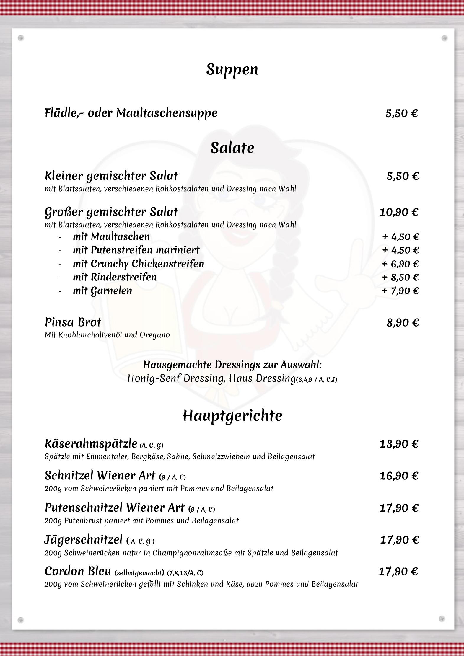 Speisekarte Zum Bierkönig in Althengstett, Seite 6