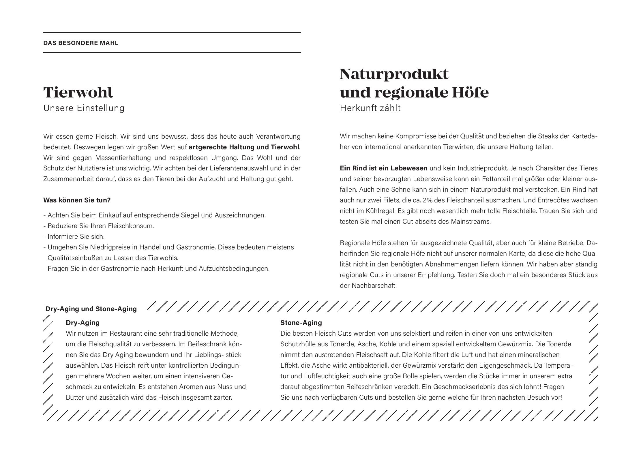 Speisekarte Mahl & Meute im Schloss Raesfeld in Raesfeld, Seite 8
