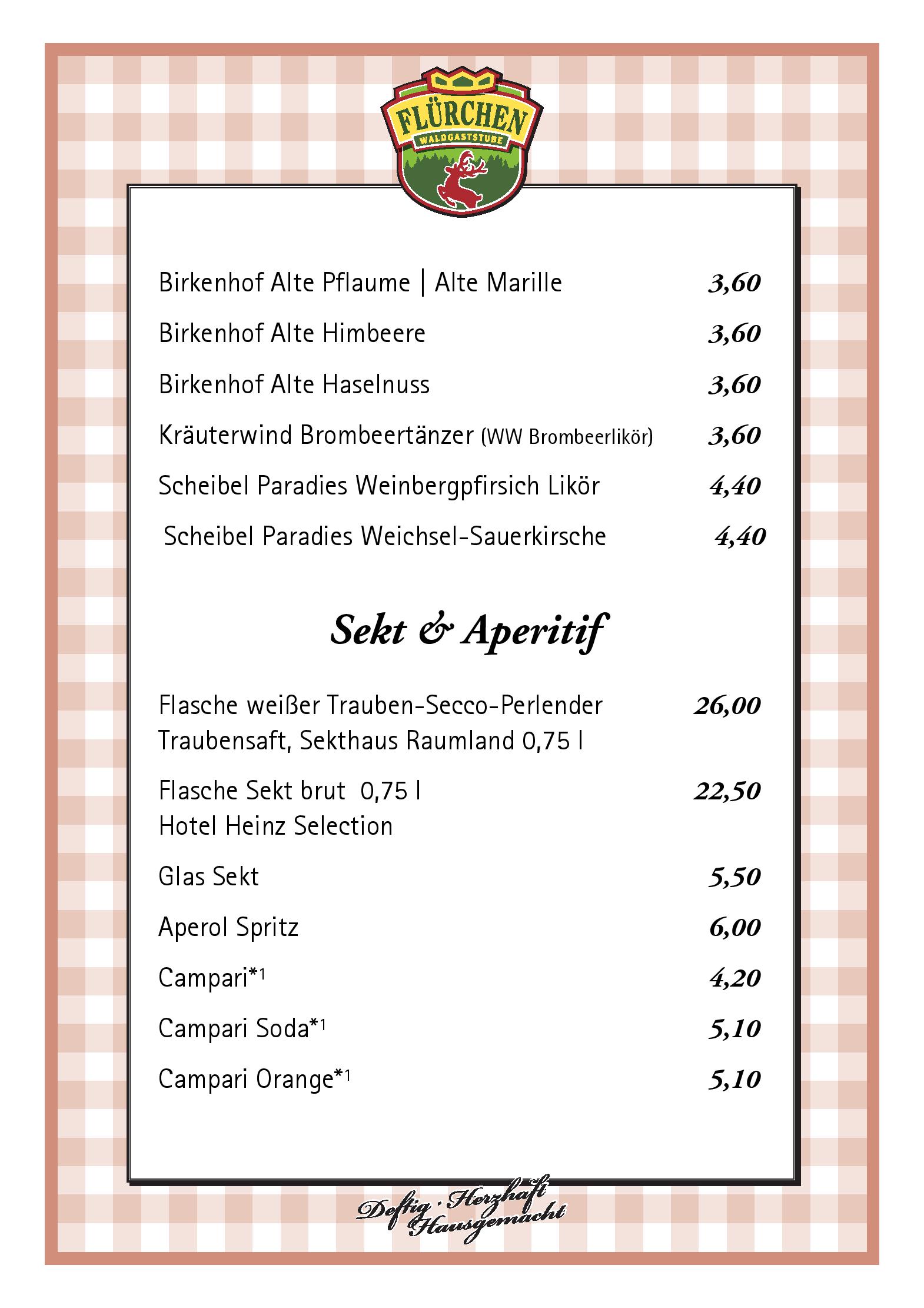 Speisekarte Waldgaststätte Am Flürchen in Höhr-Grenzhausen, Seite 14