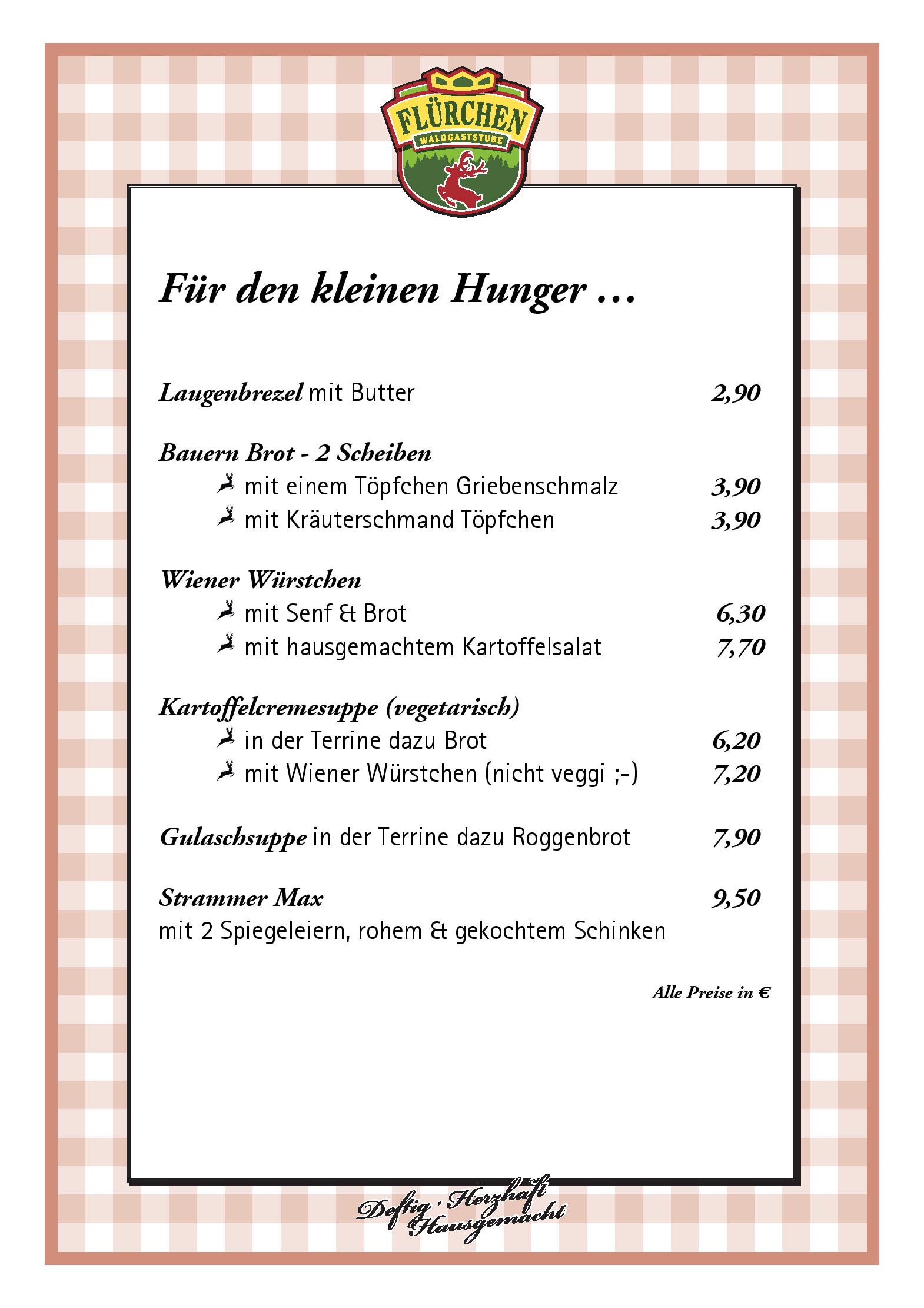 Speisekarte Waldgaststätte Am Flürchen in Höhr-Grenzhausen, Seite 4