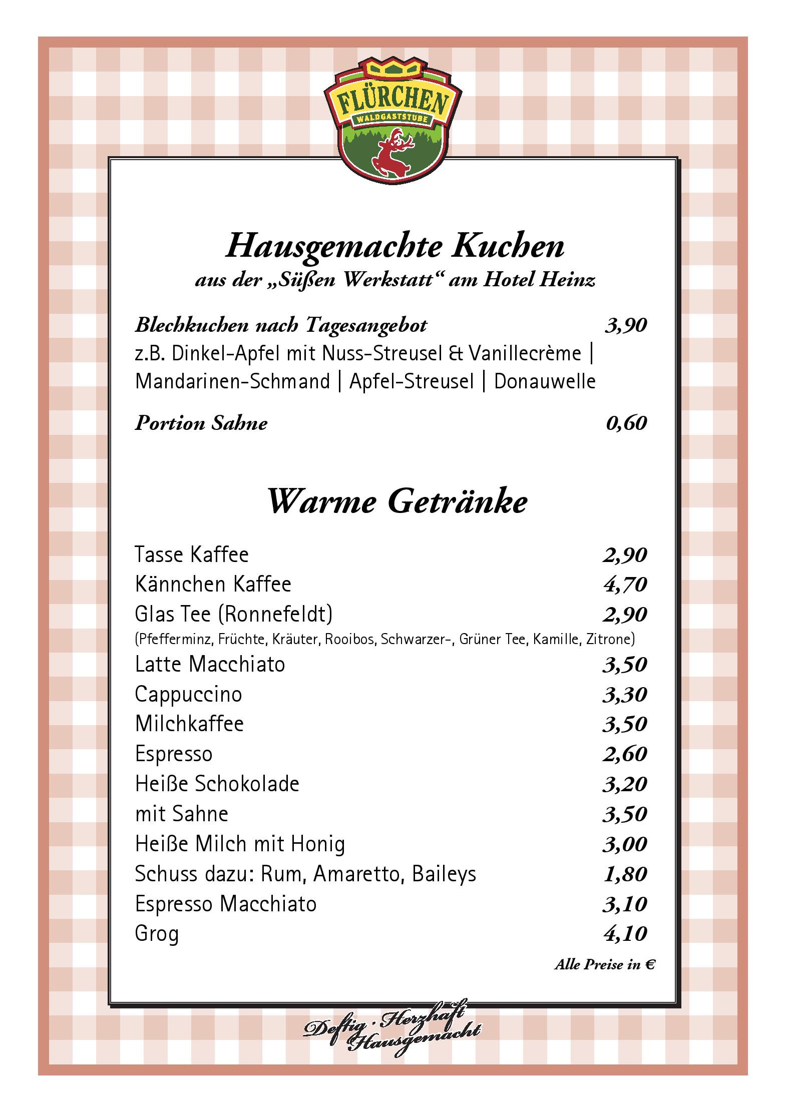 Speisekarte Waldgaststätte Am Flürchen in Höhr-Grenzhausen, Seite 9