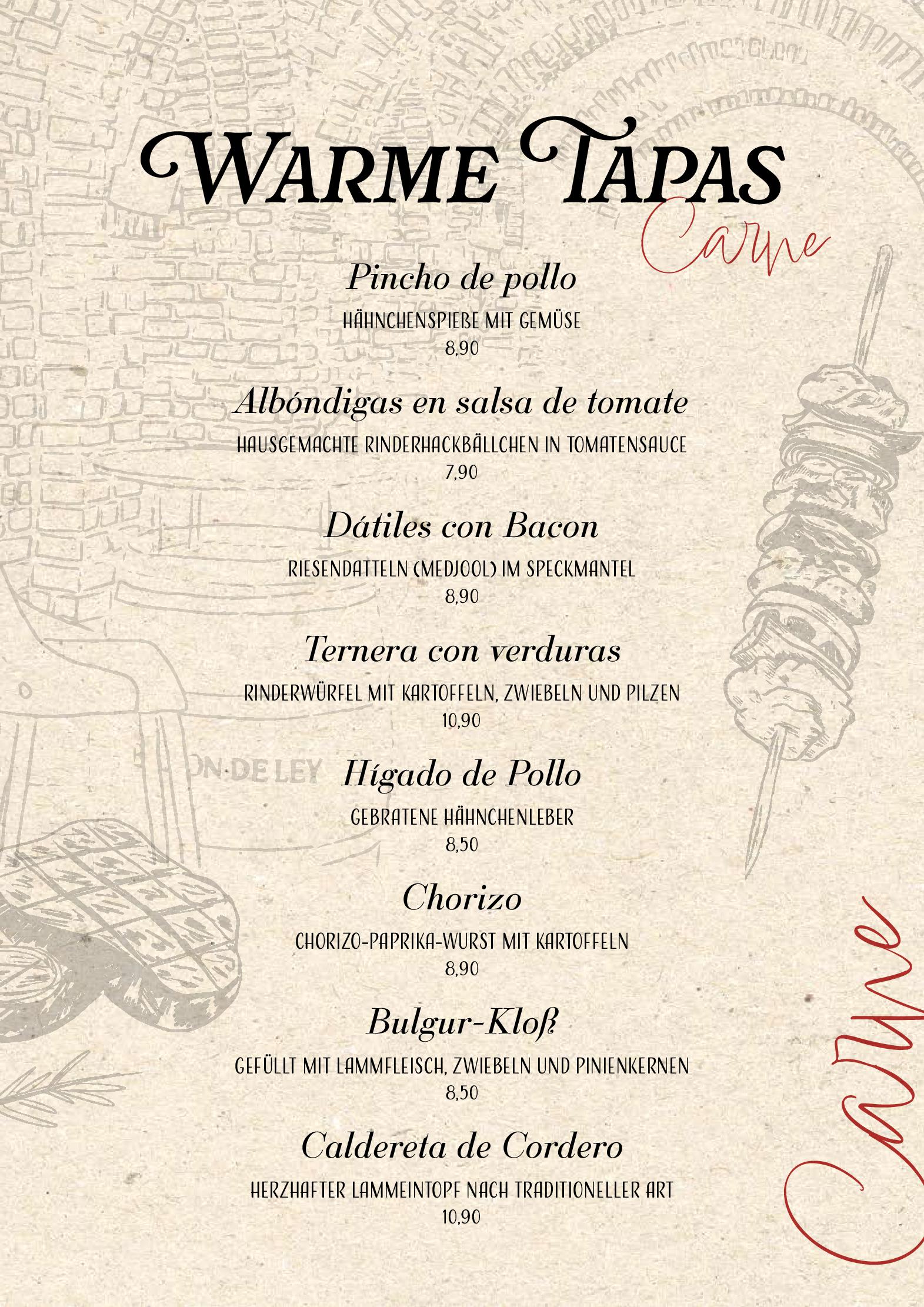 Speisekarte Caldero - The Tapas Wine Connection in Oldenburg, Seite 16