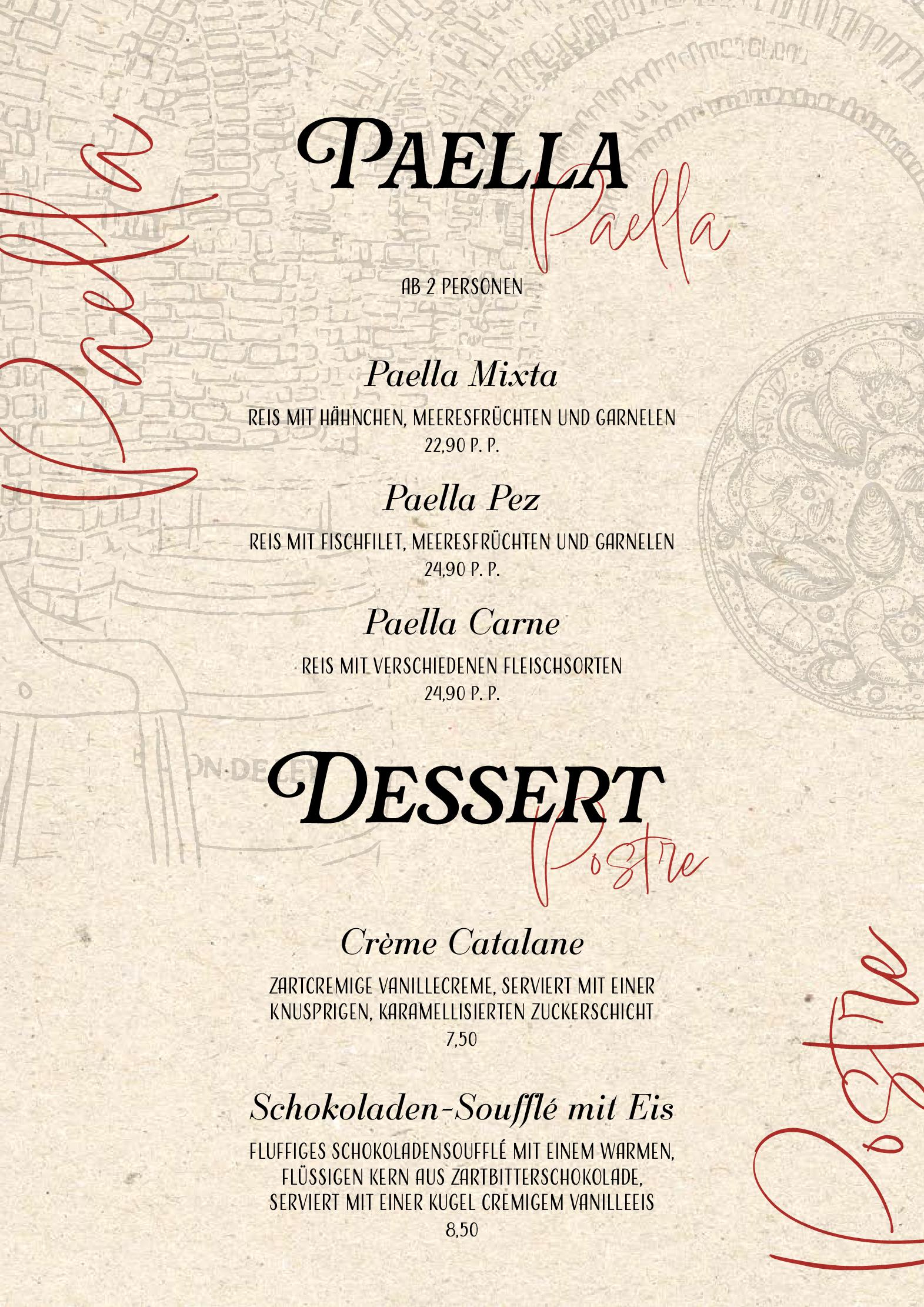 Speisekarte Caldero - The Tapas Wine Connection in Oldenburg, Seite 19