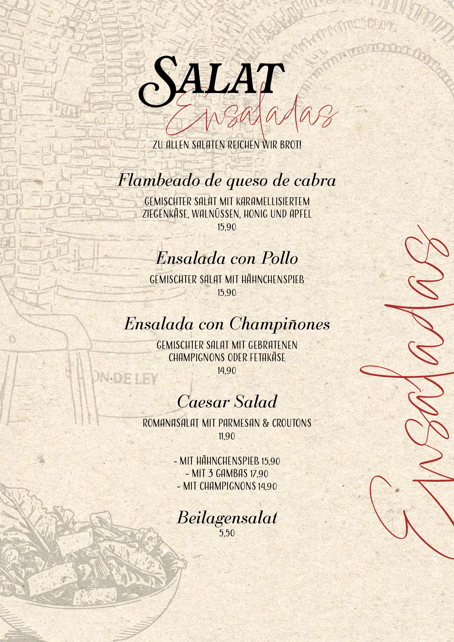 Speisekarte Caldero - The Tapas Wine Connection in Oldenburg, Seite 9