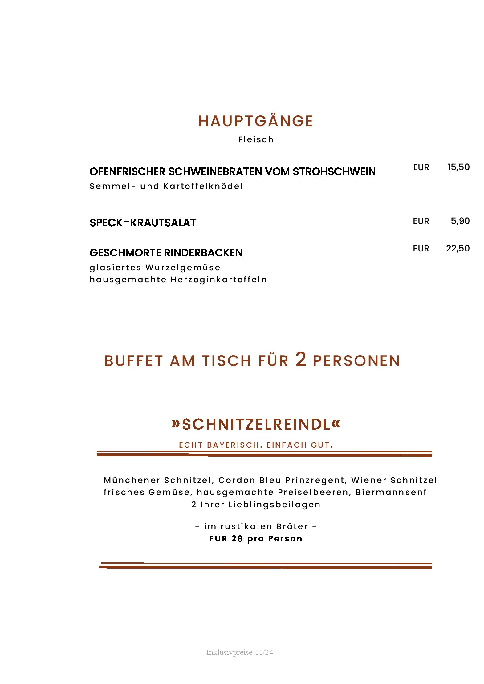 Speisekarte Gasthaus DER BIERMANN in München, Seite 15