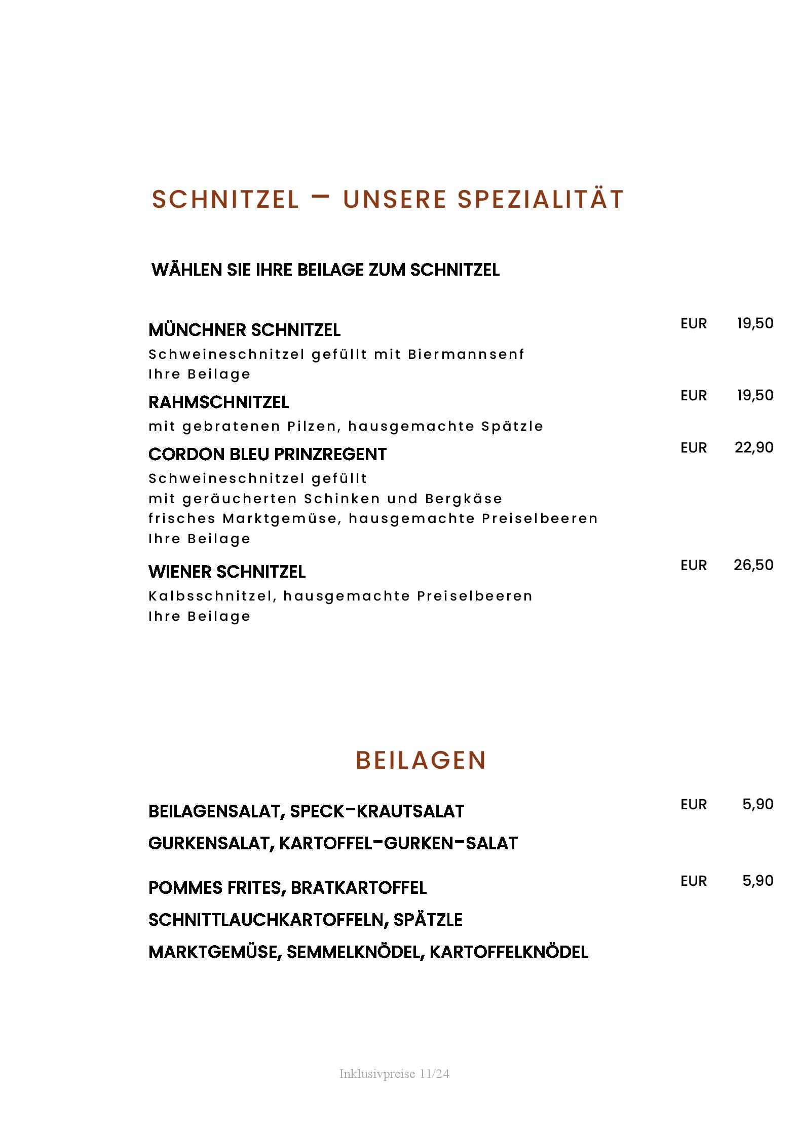 Speisekarte Gasthaus DER BIERMANN in München, Seite 16