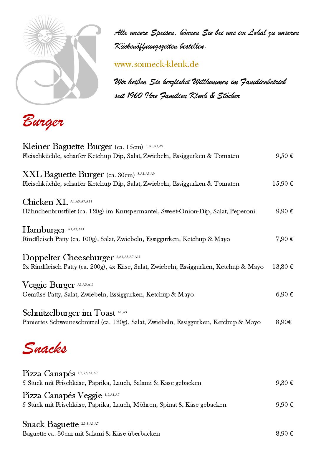 Speisekarte Hotel - Restaurant Sonneck in Schwaebisch Hall, Seite 36