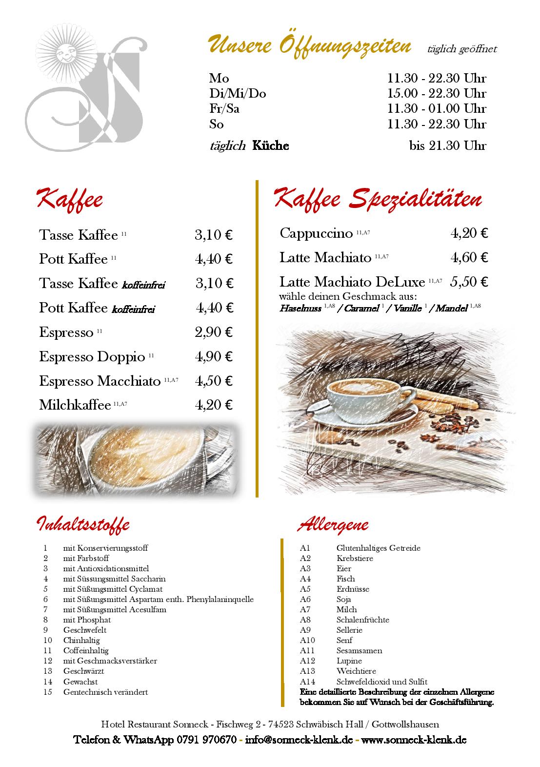Speisekarte Hotel - Restaurant Sonneck in Schwaebisch Hall, Seite 42