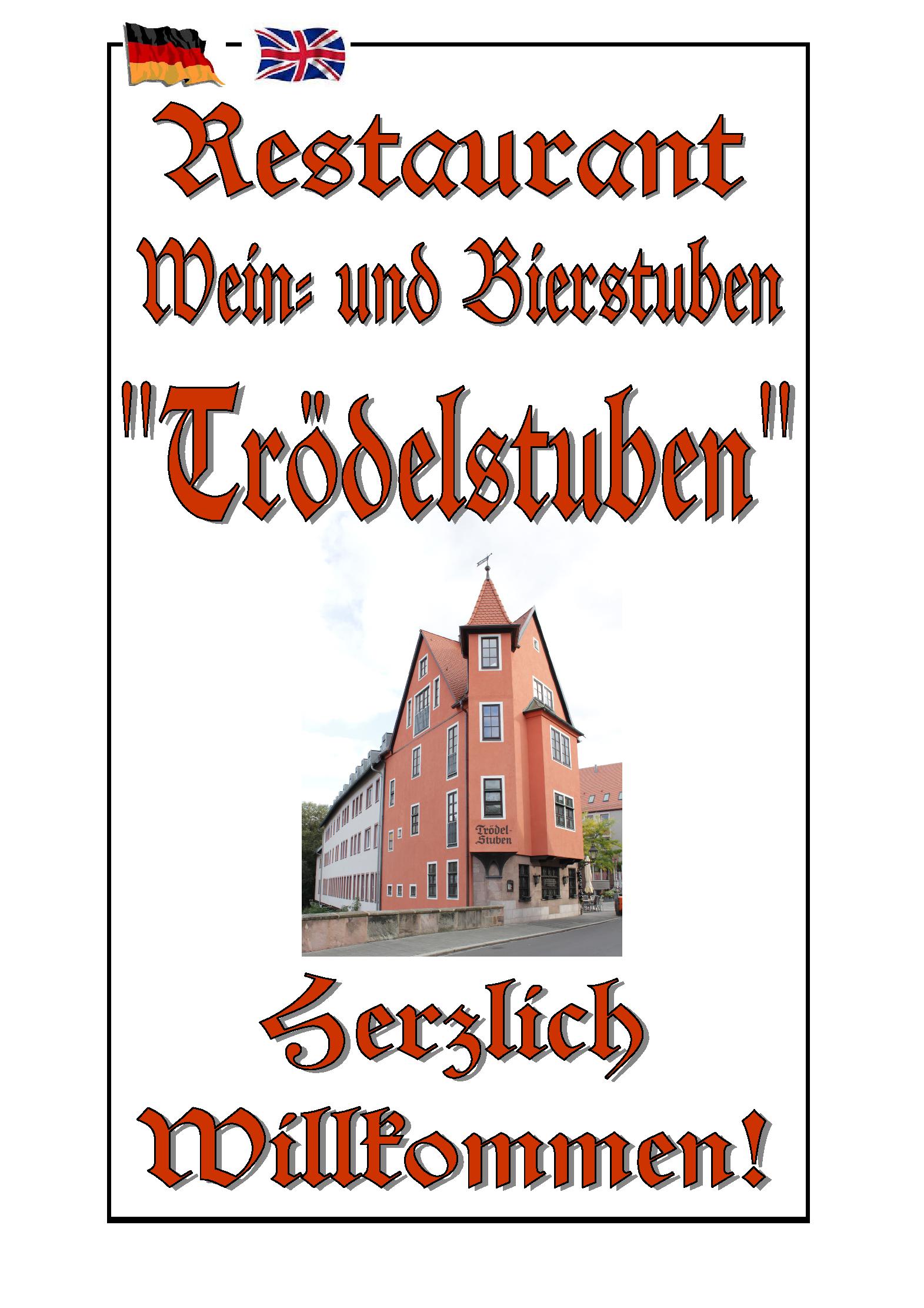 Speisekarte Restaurant Trödelstuben in Nürnberg, Seite 1