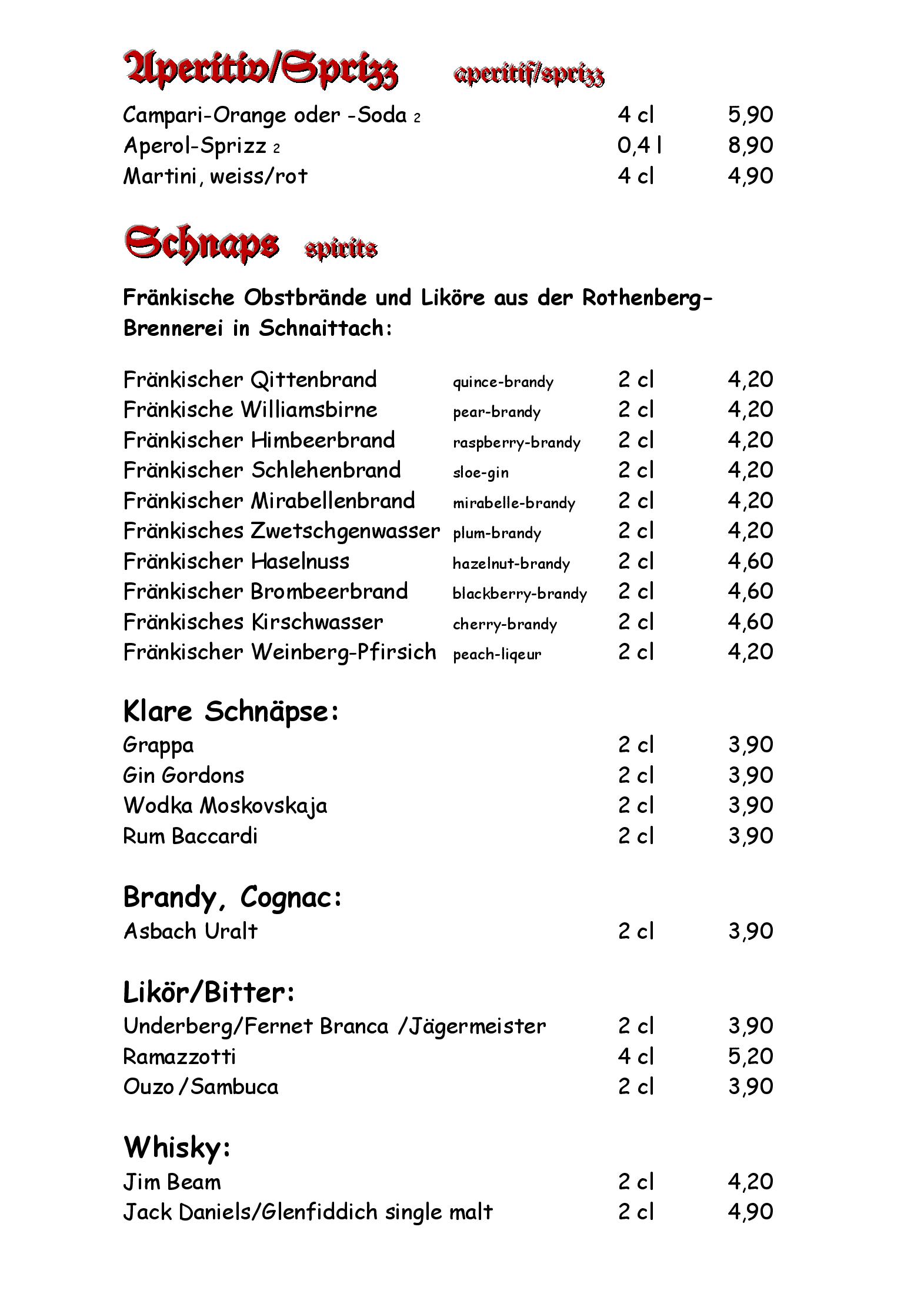 Speisekarte Restaurant Trödelstuben in Nürnberg, Seite 12
