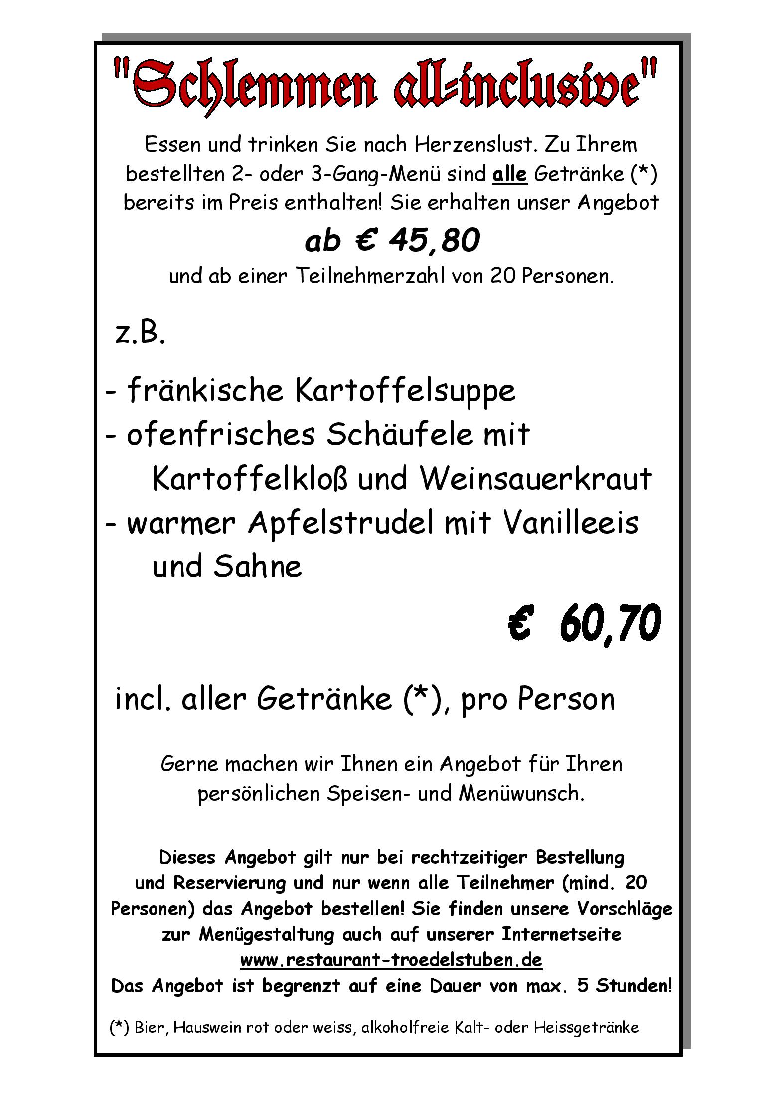 Speisekarte Restaurant Trödelstuben in Nürnberg, Seite 13